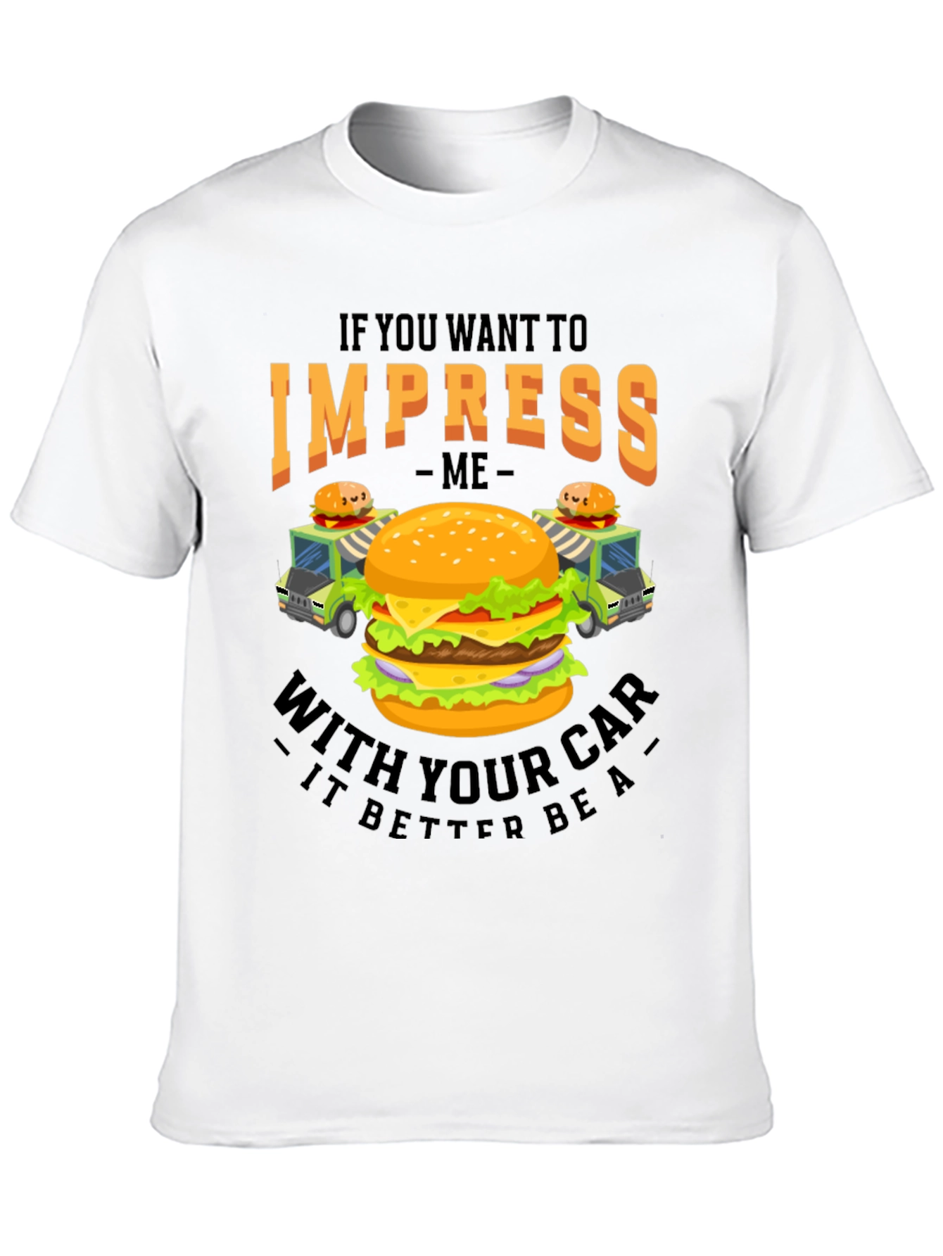 Impress Car Burger Black T-Shirt
