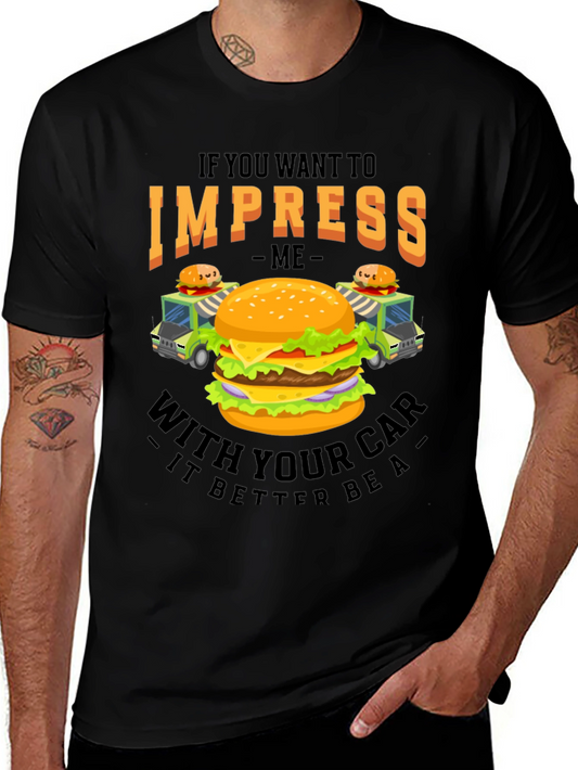 Impress Car Burger Black T-Shirt