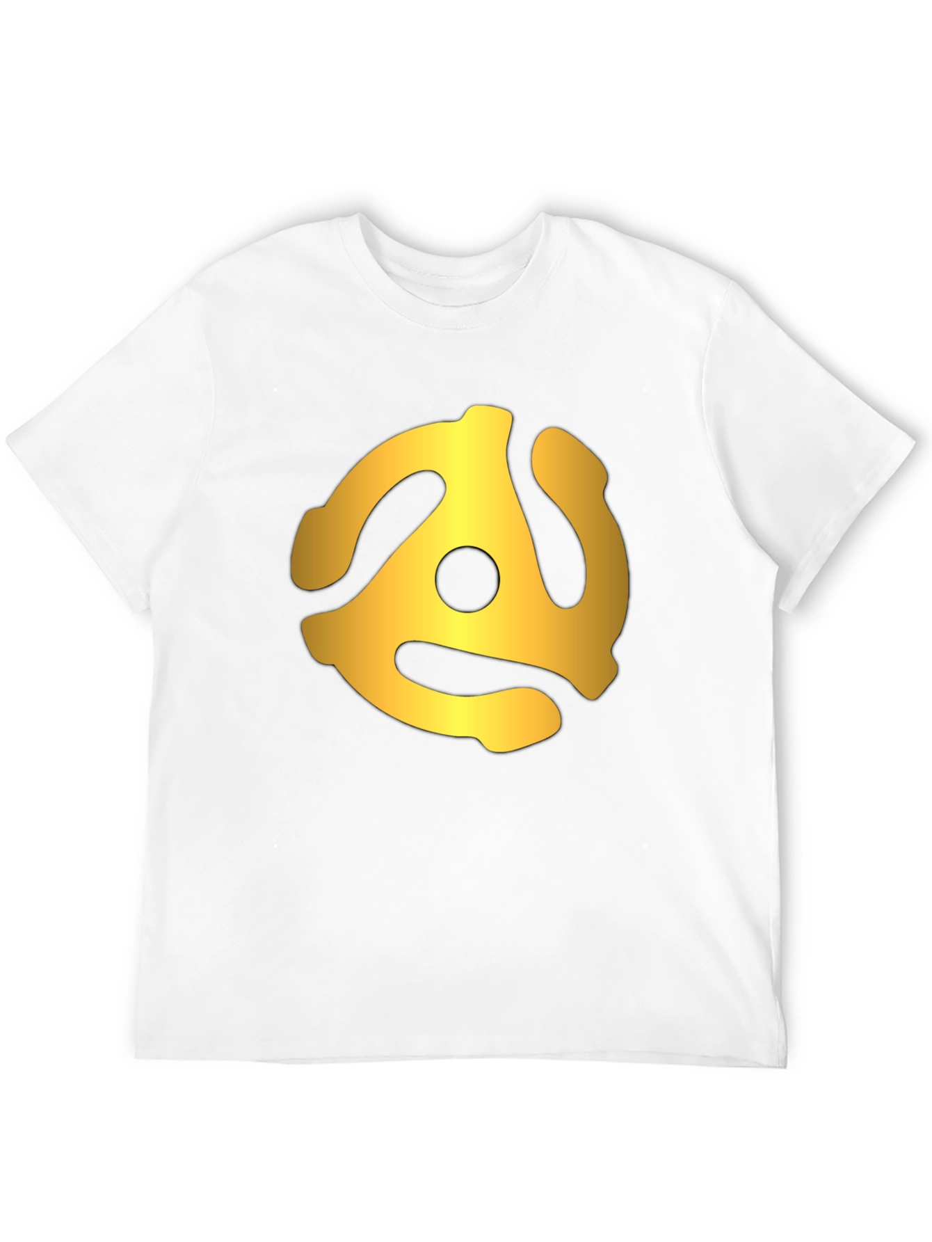 Retro Gold Record Adapter Black T-Shirt