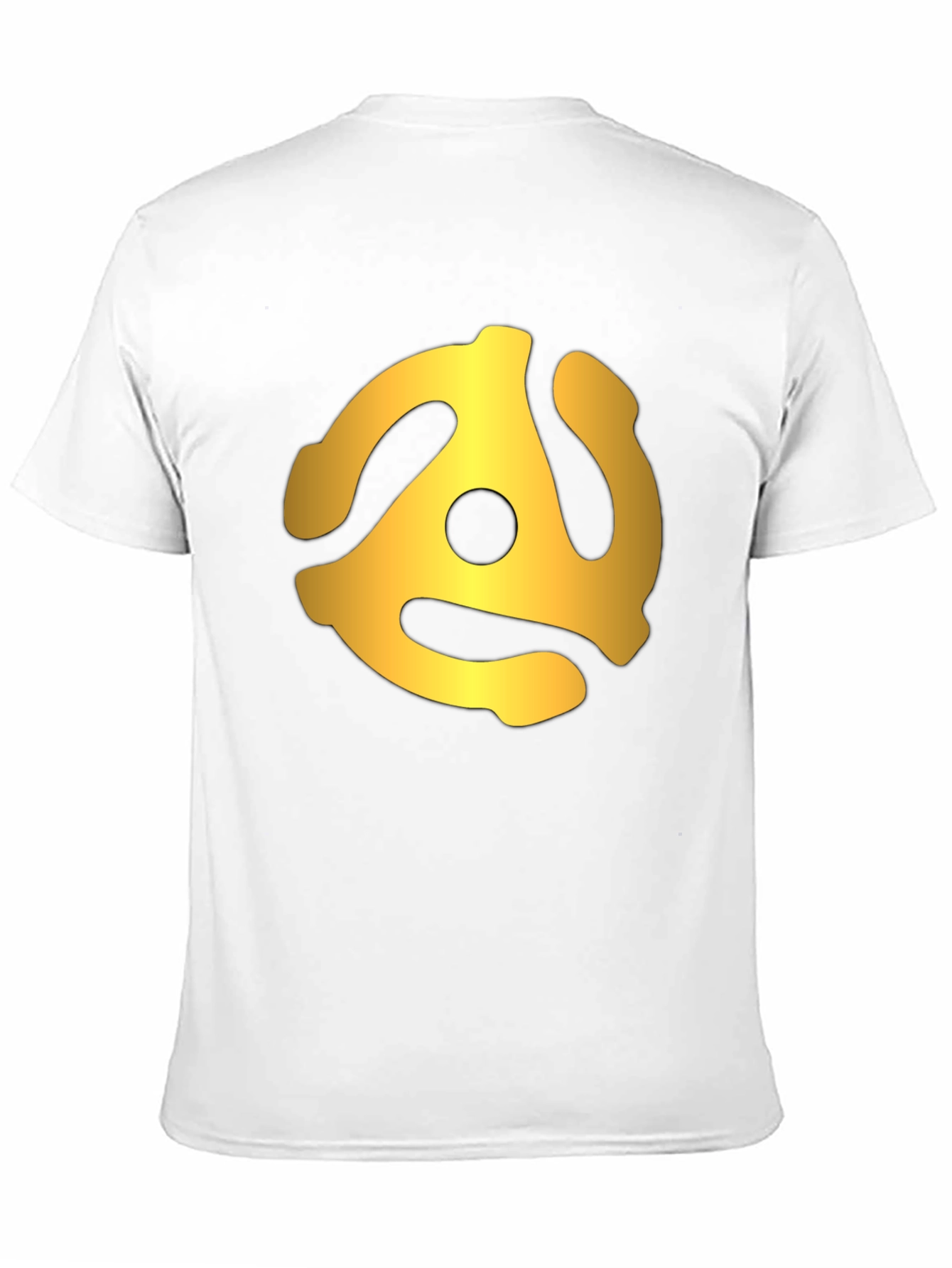 Retro Gold Record Adapter Black T-Shirt