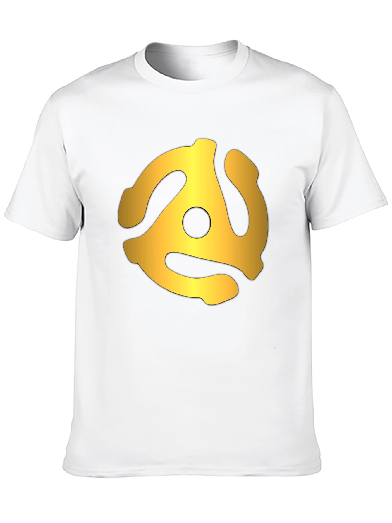 Retro Gold Record Adapter Black T-Shirt