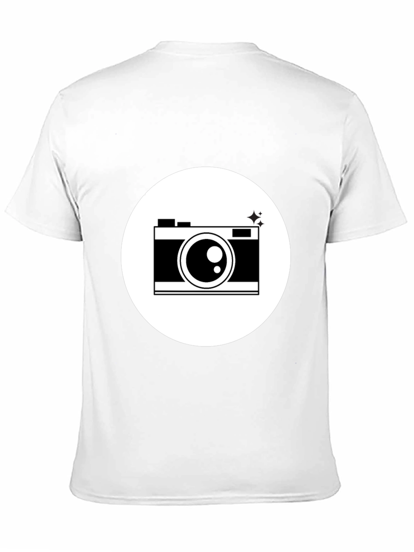 Camera Graphic Print Black T-Shirt