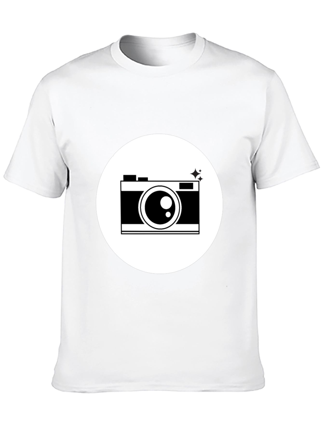 Camera Graphic Print Black T-Shirt