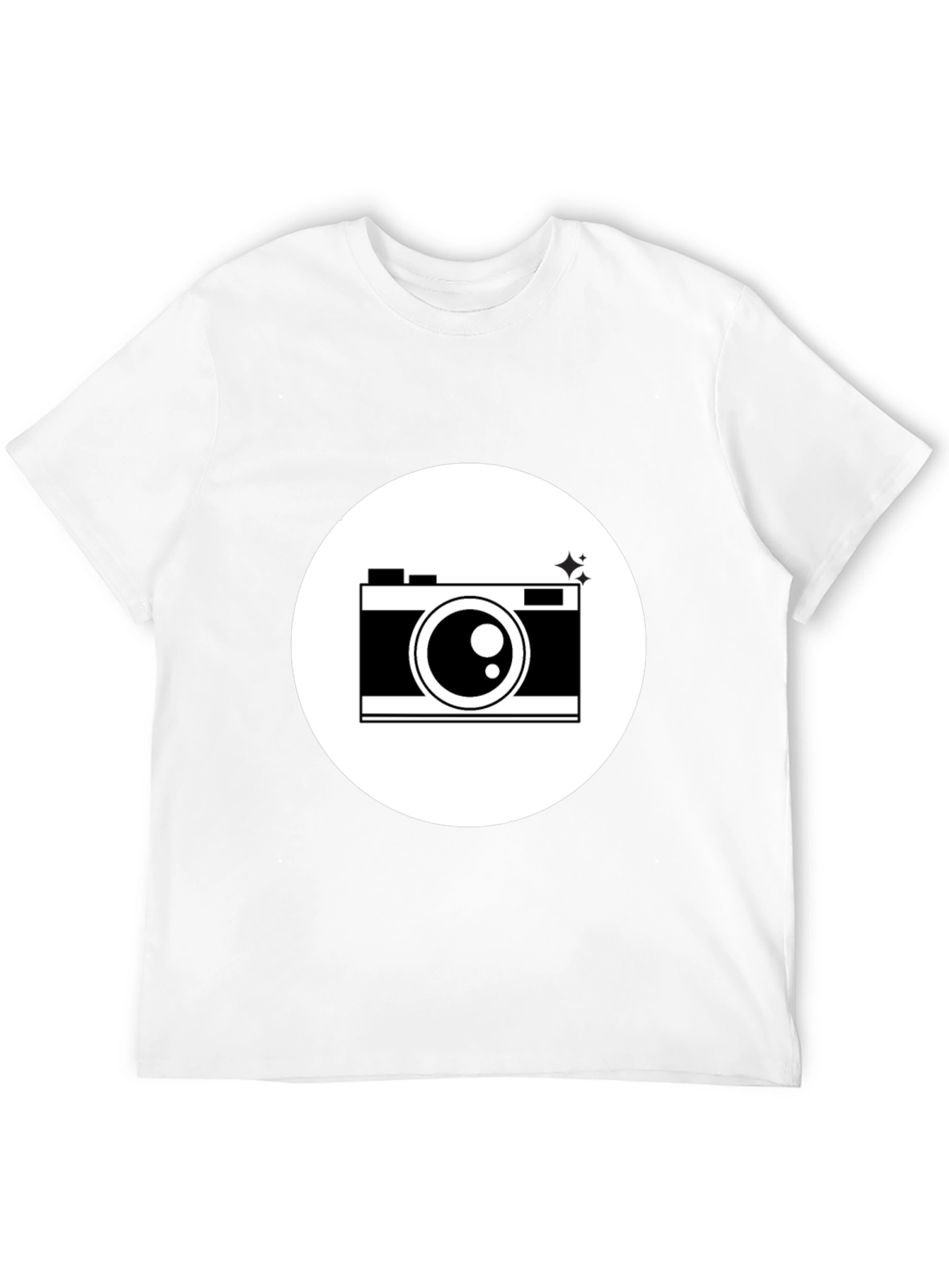 Camera Graphic Print Black T-Shirt