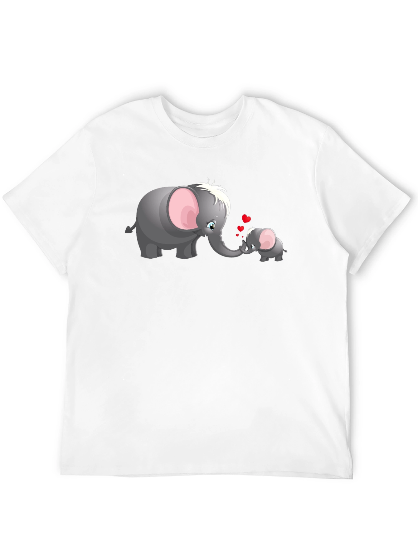 Elephant Love Graphic T-Shirt - Black