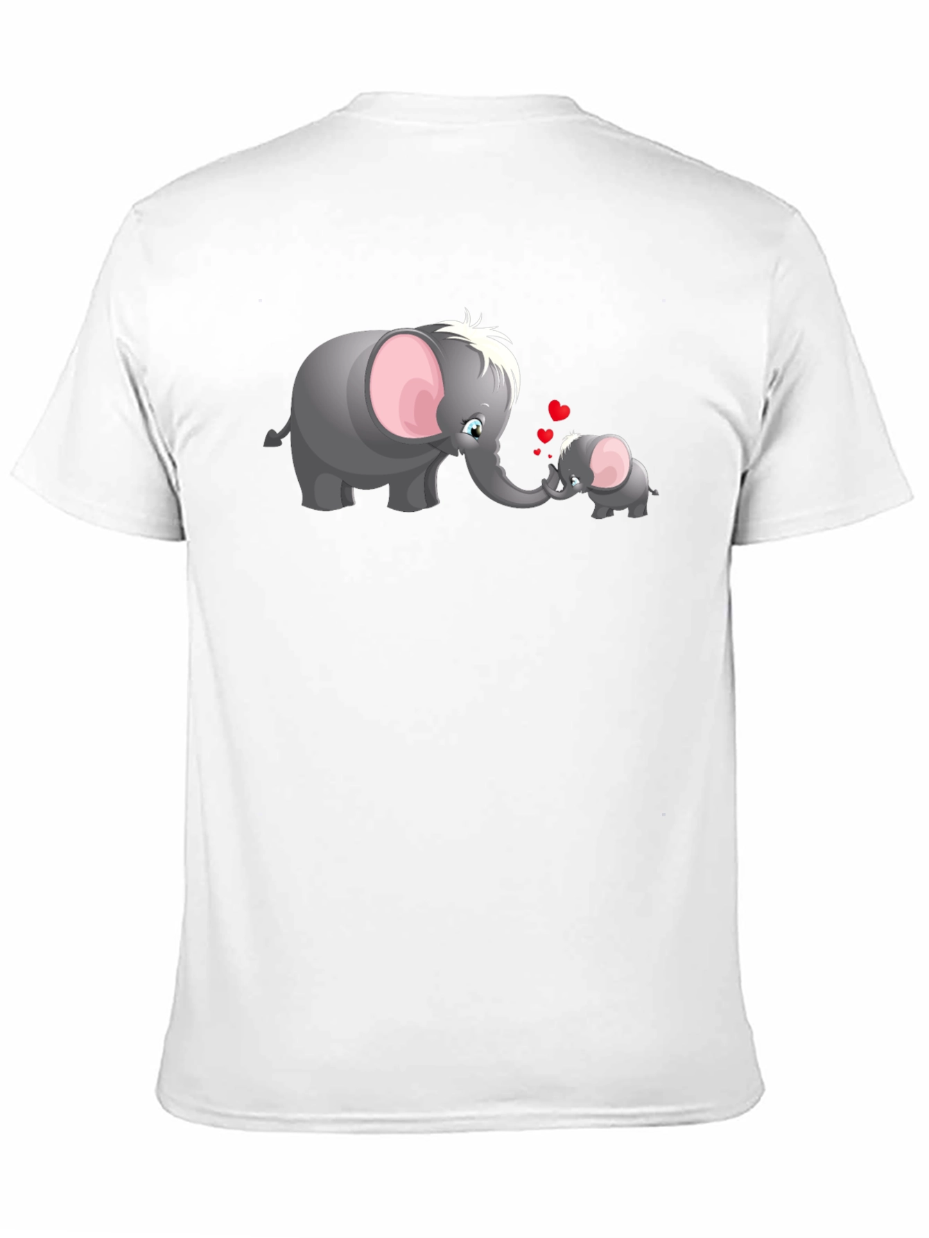 Elephant Love Graphic T-Shirt - Black
