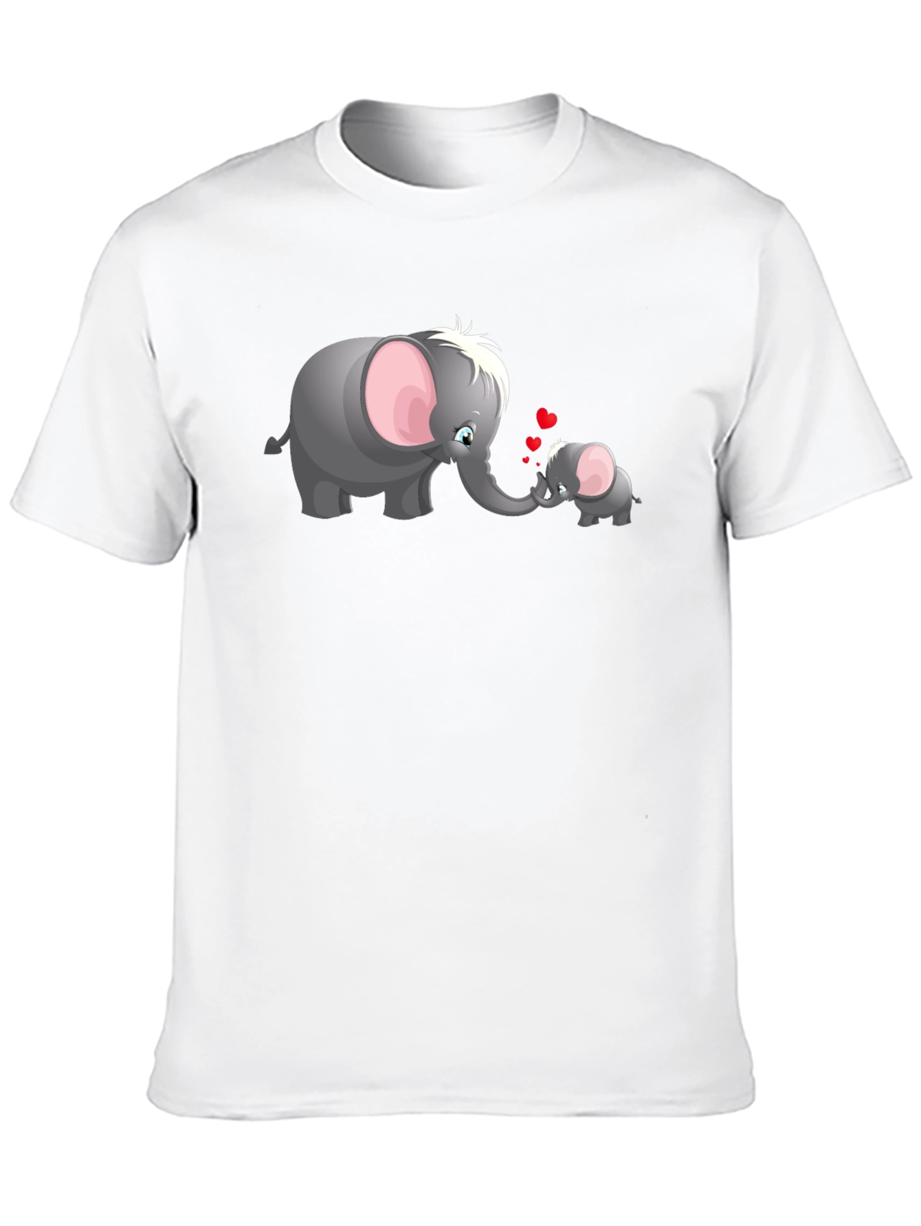 Elephant Love Graphic T-Shirt - Black