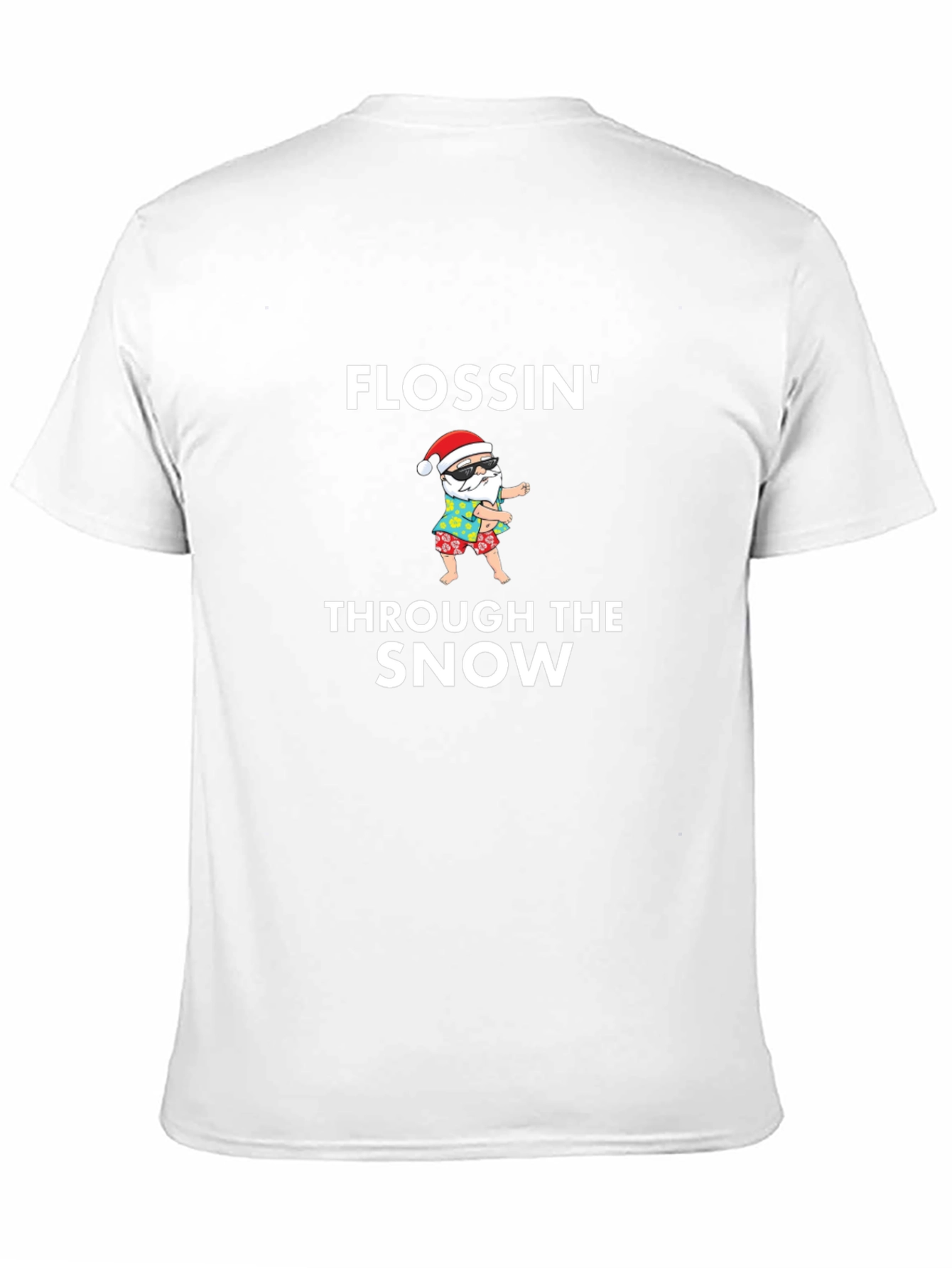 Flossin Through The Snow Santa Graphic Tee