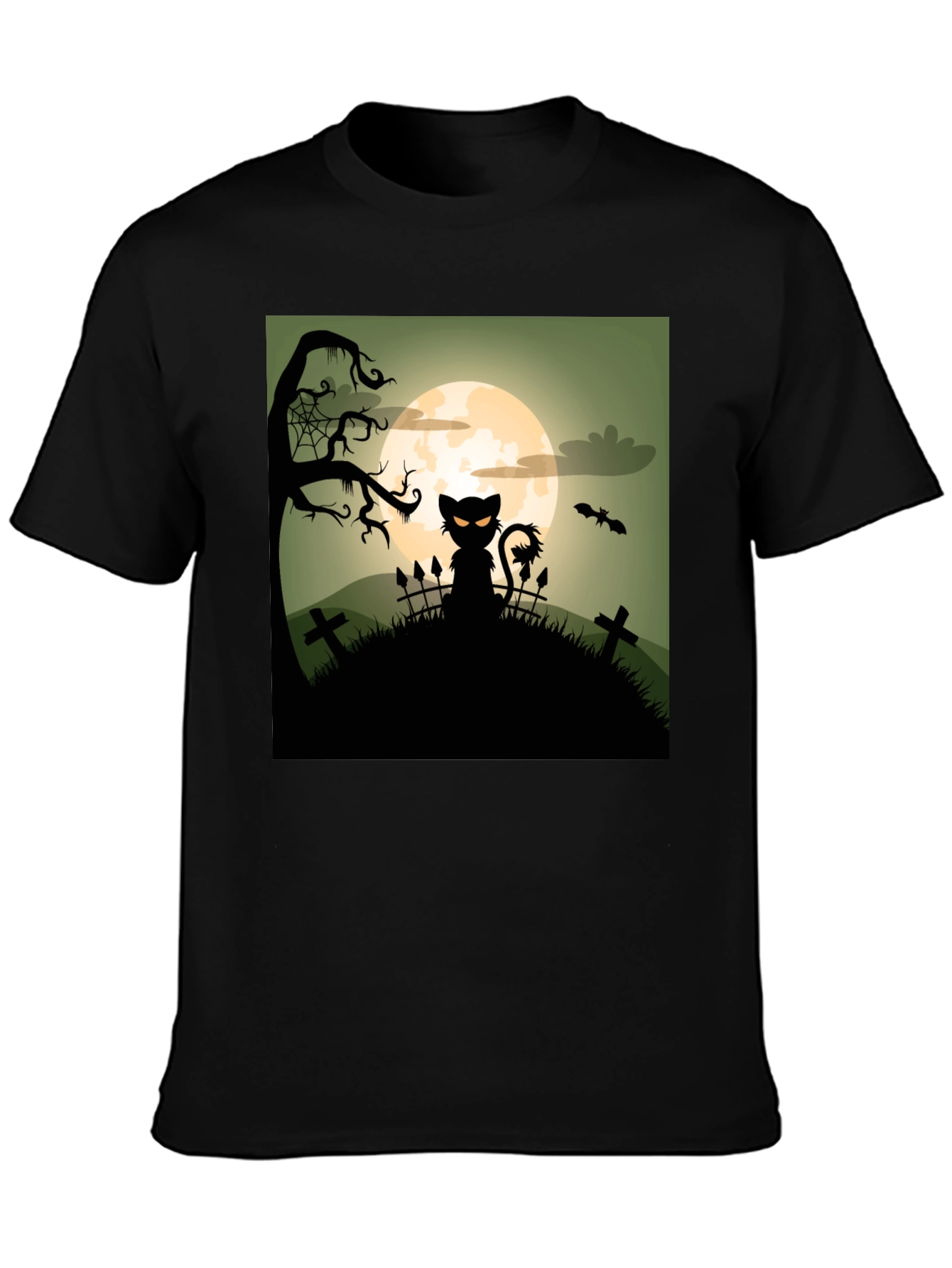 Halloween Cat T-Shirt - Spooky Design