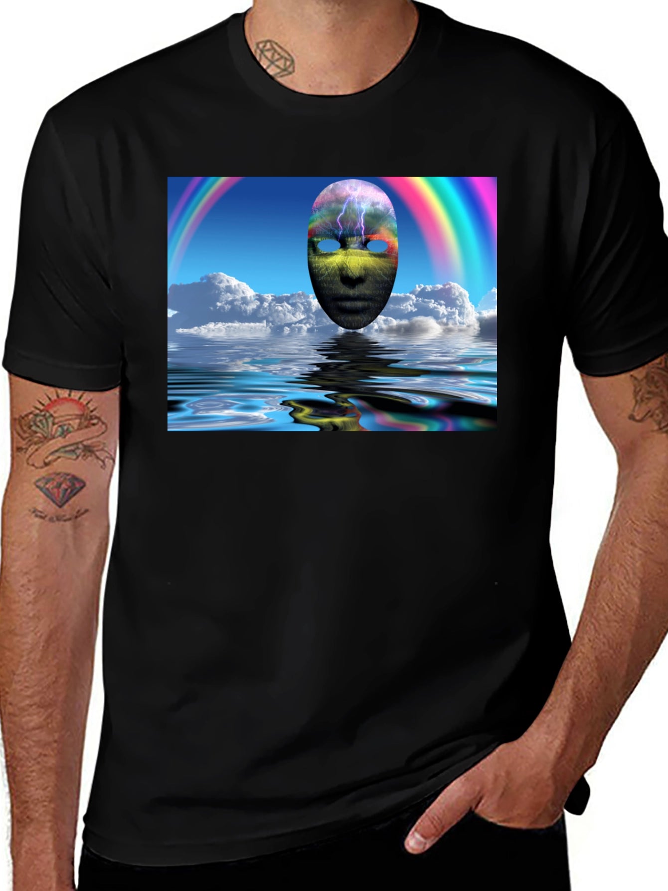 Surreal Mask Rainbow T-Shirt