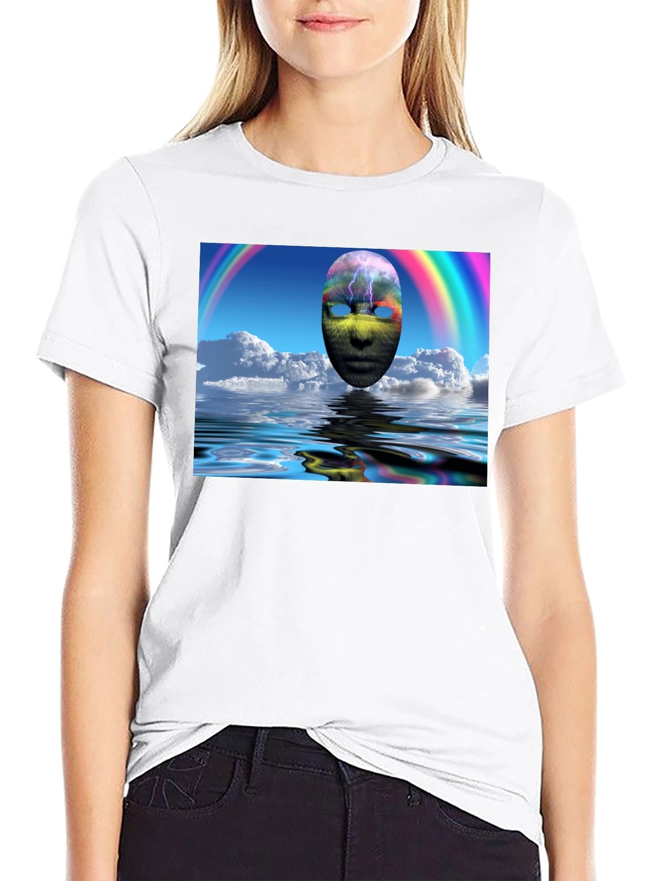 Surreal Mask Rainbow T-Shirt