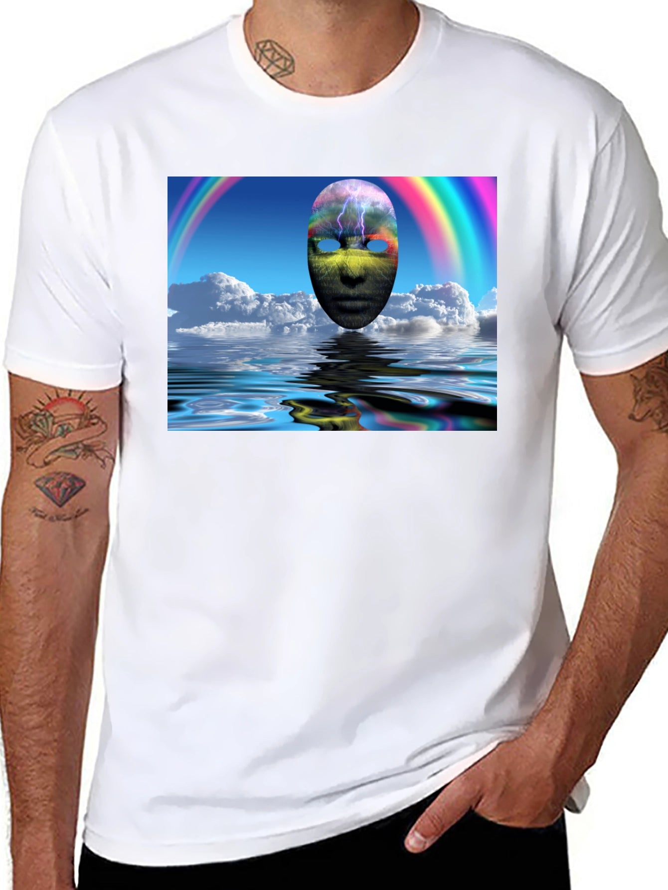 Surreal Mask Rainbow T-Shirt