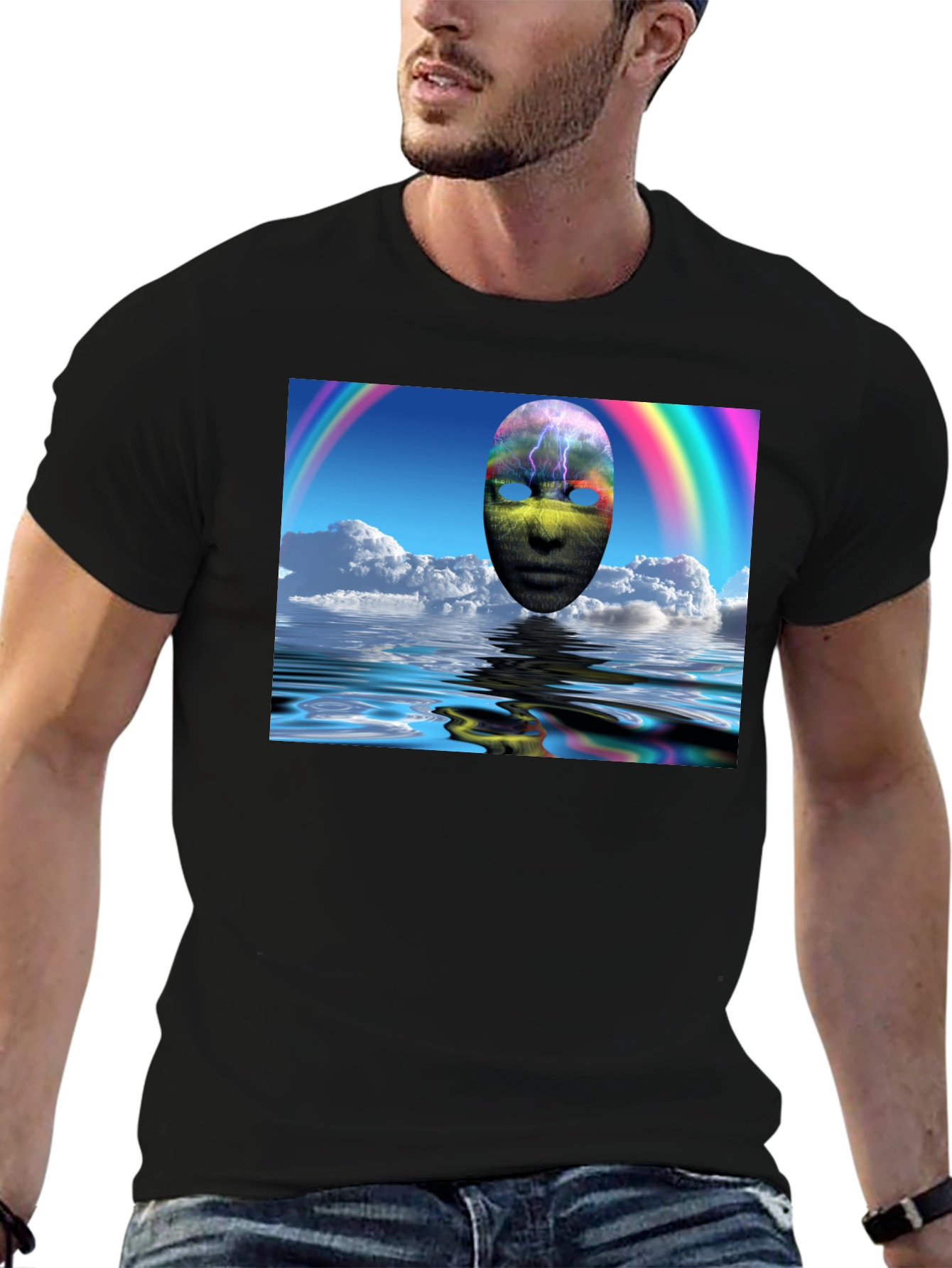 Surreal Mask Rainbow T-Shirt