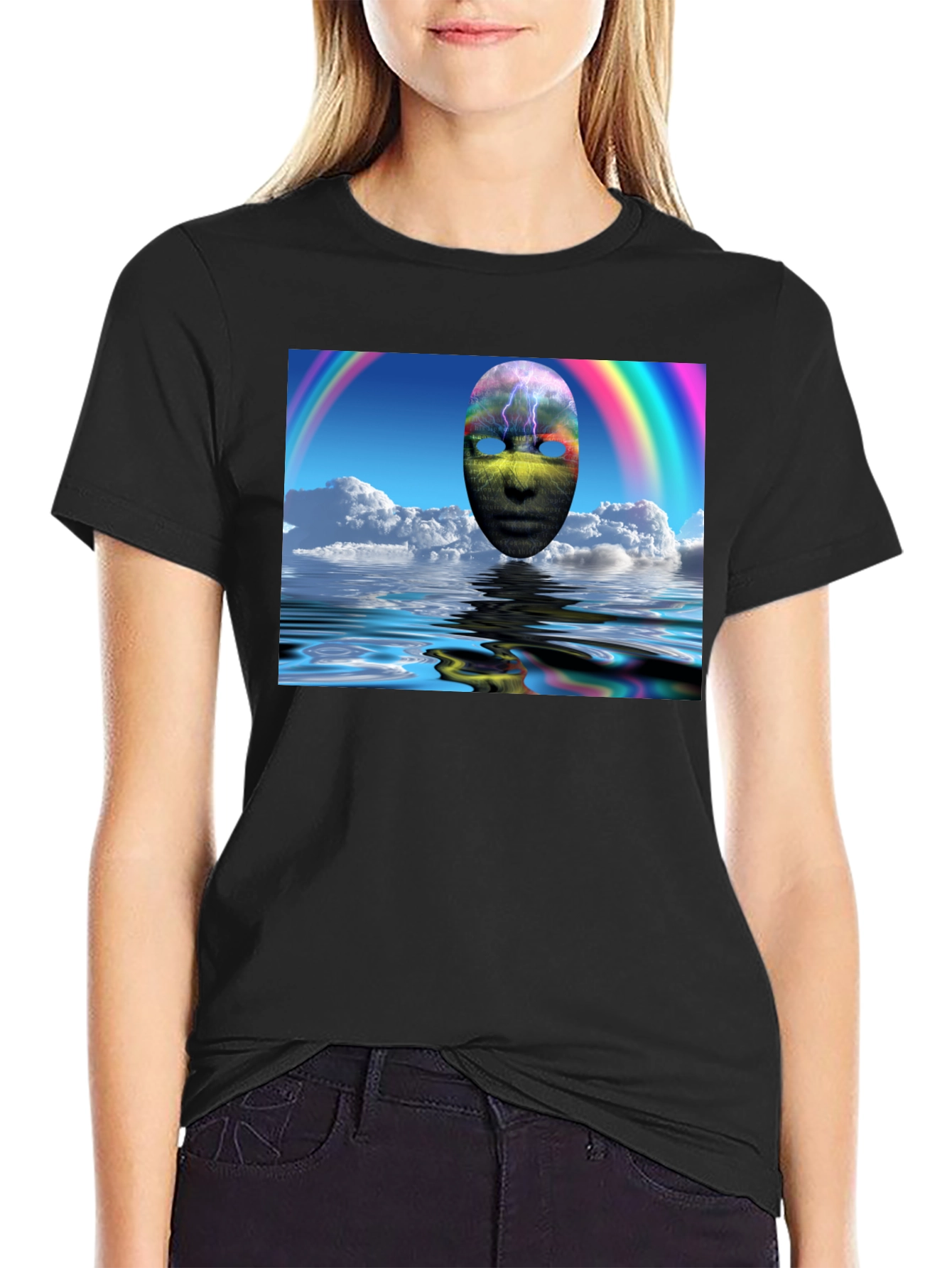 Surreal Mask Rainbow T-Shirt