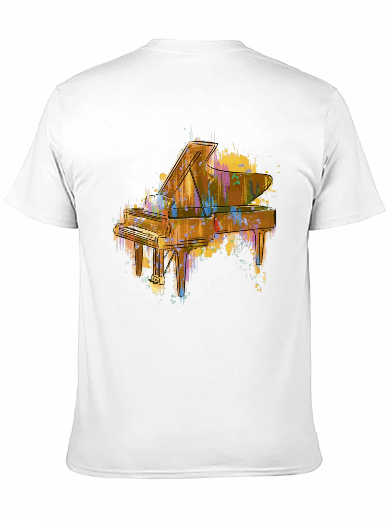 Abstract Piano Graphic Tee - Stylish Music Lover Shirt