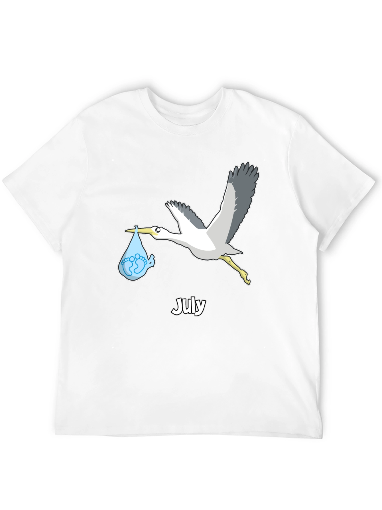 July Stork Baby Delivery T-Shirt