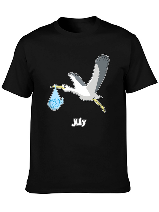 July Stork Baby Delivery T-Shirt