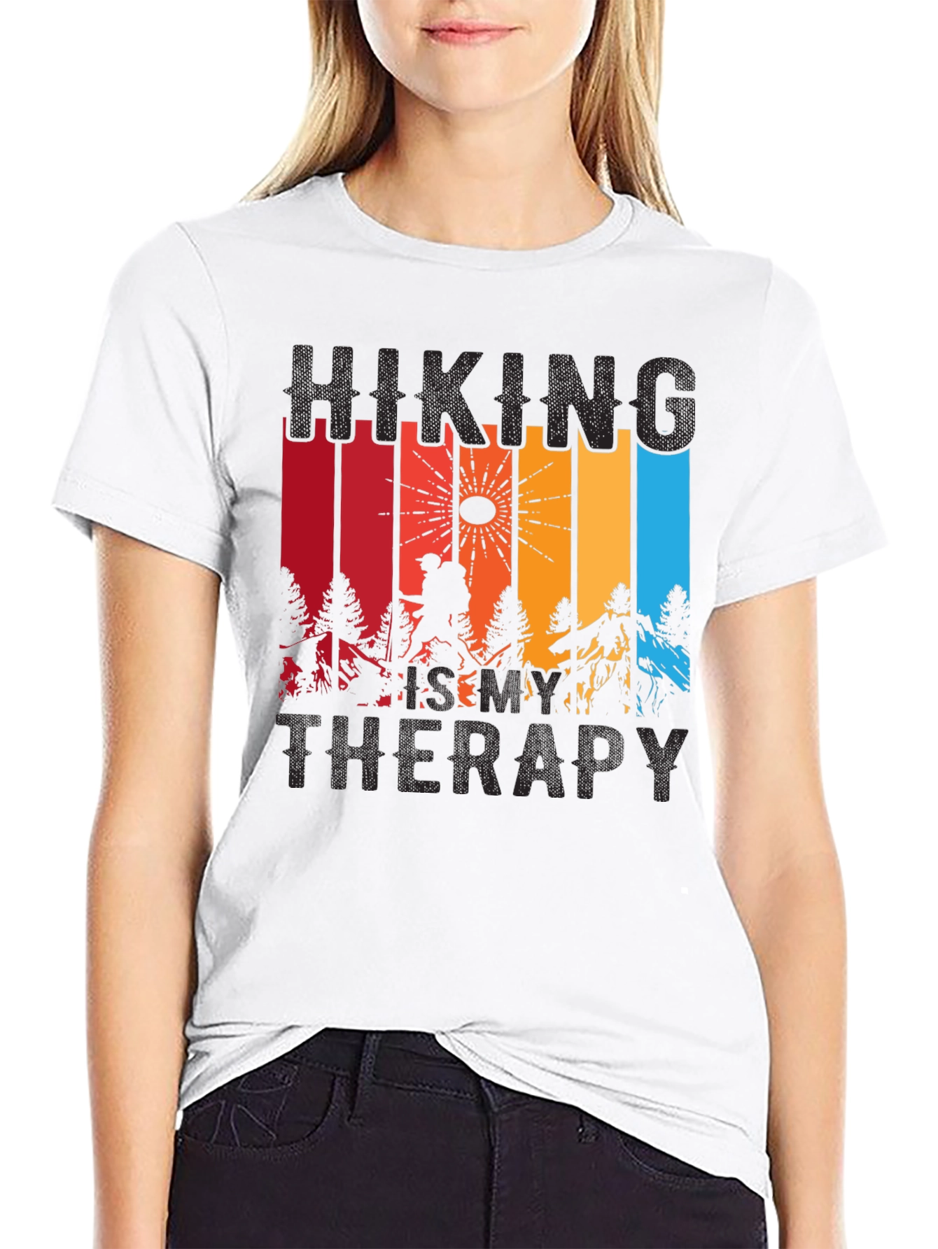 Hiking Is My Therapy Graphic Tee