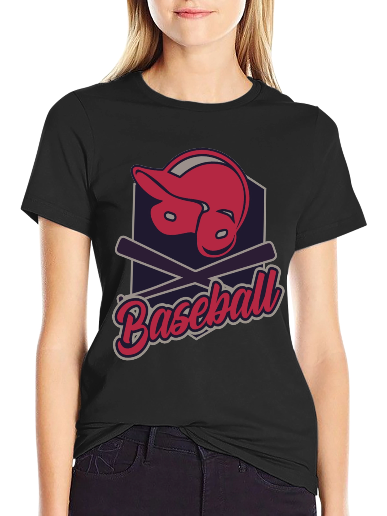 Baseball Helmet & Bats Graphic Tee