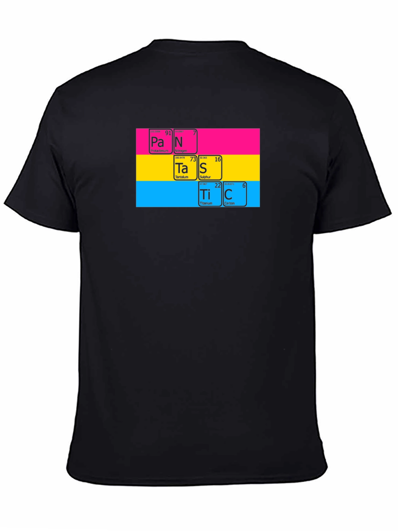 Pansexual Pride Periodic Table Black T-Shirt