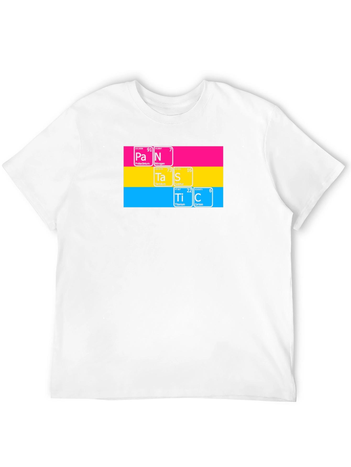 Pansexual Pride Periodic Table Black T-Shirt