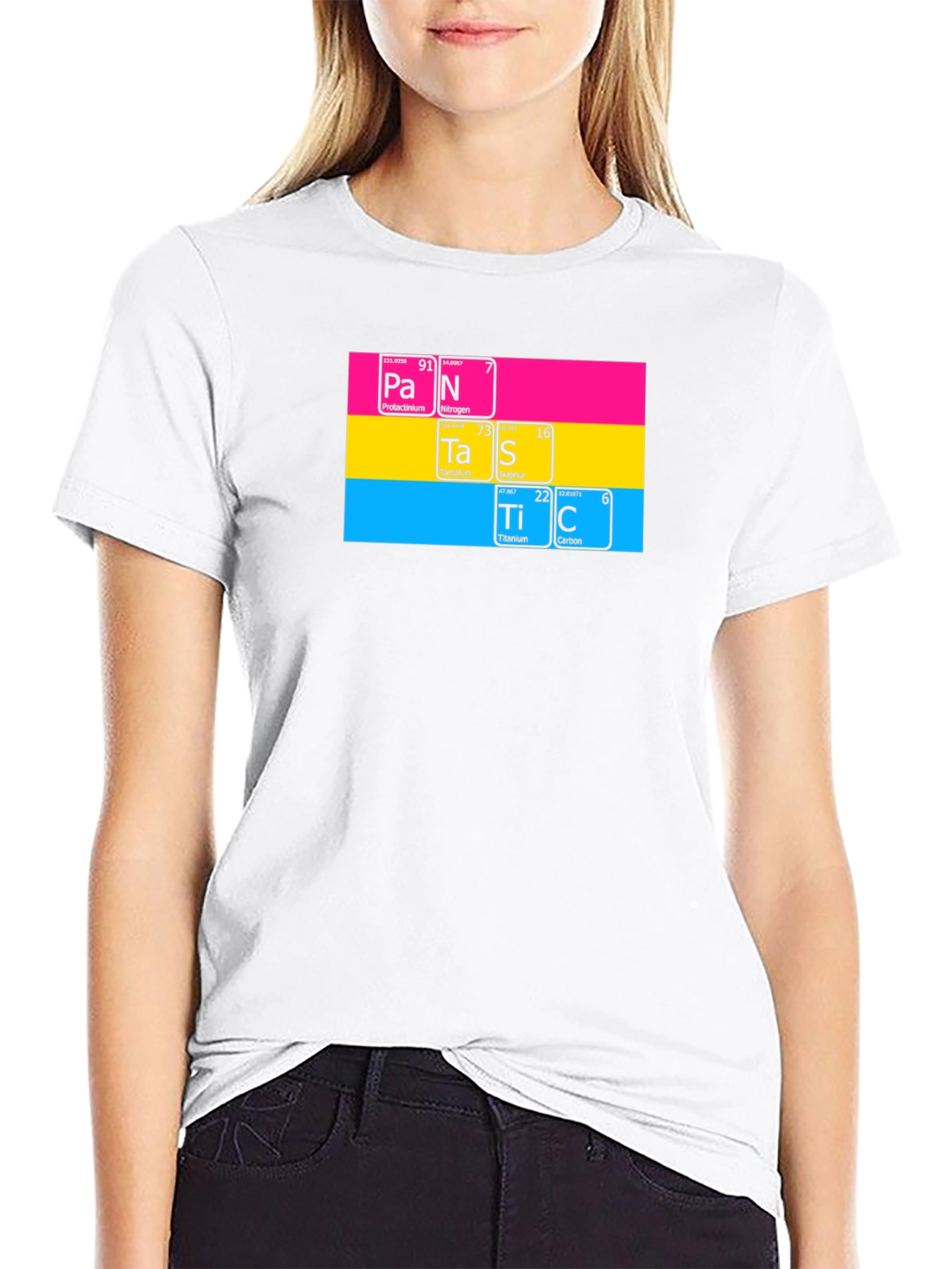 Pansexual Pride Periodic Table Black T-Shirt