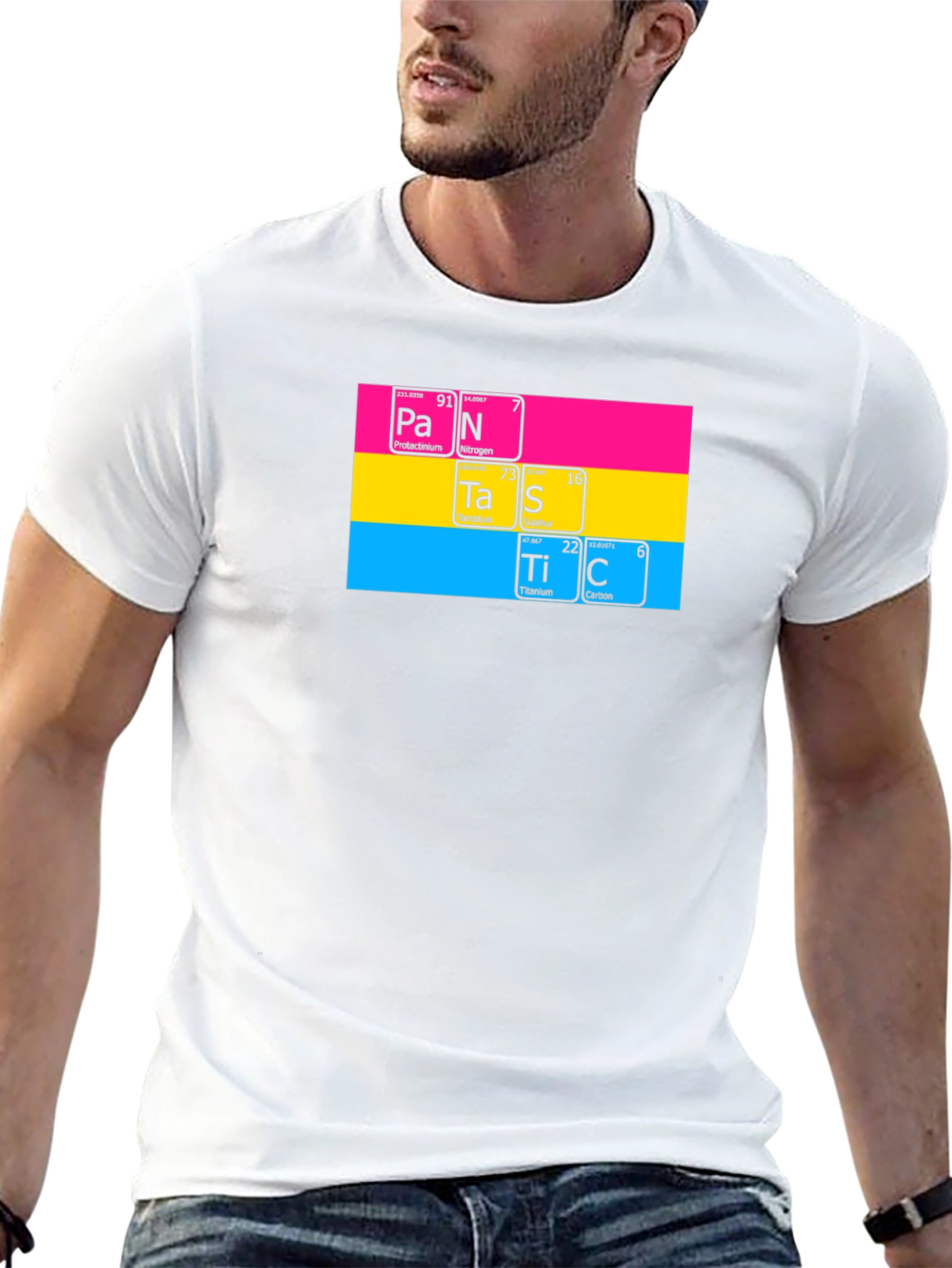 Pansexual Pride Periodic Table Black T-Shirt