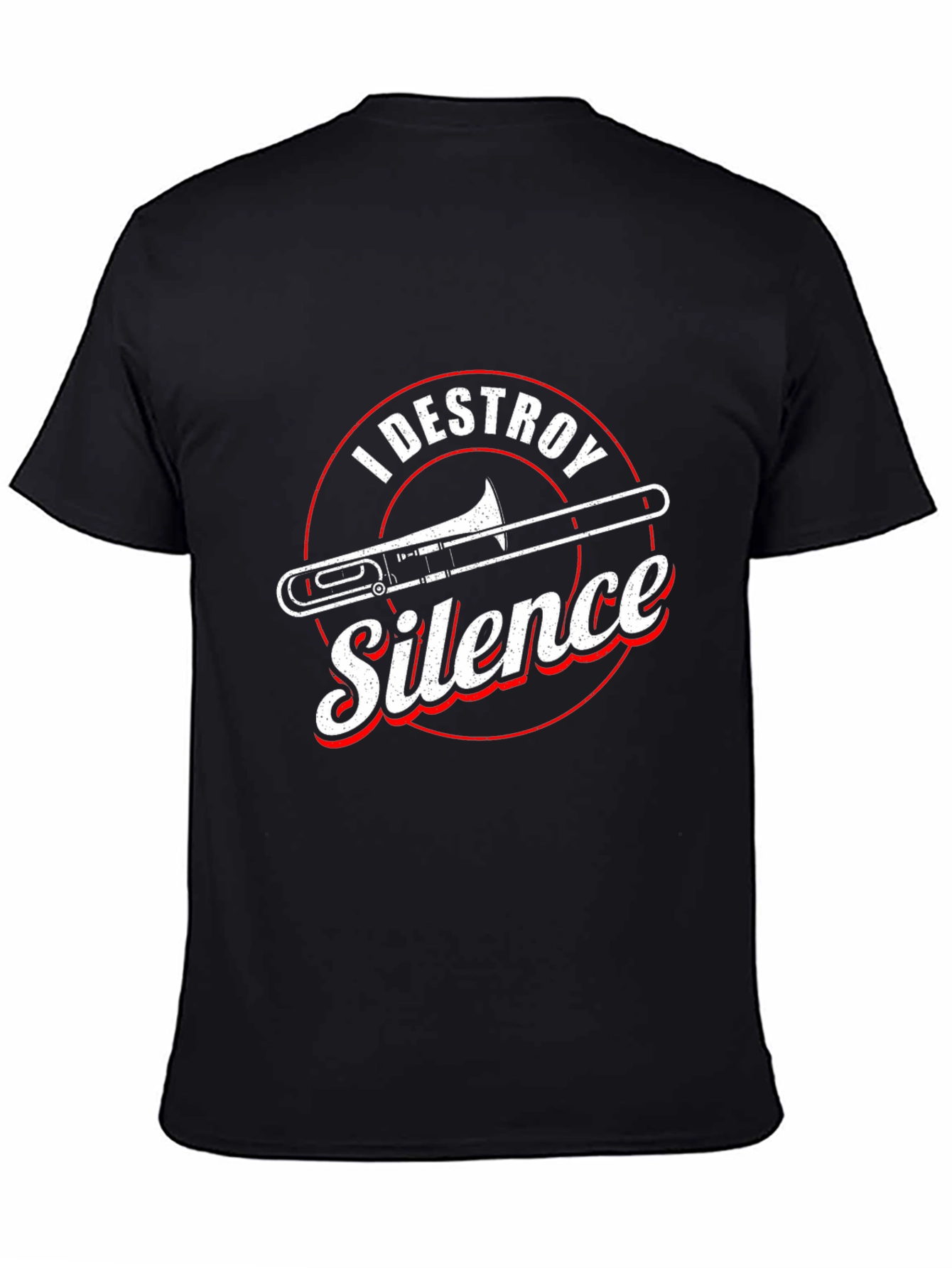 I Destroy Silence Trombone Musician T-Shirt