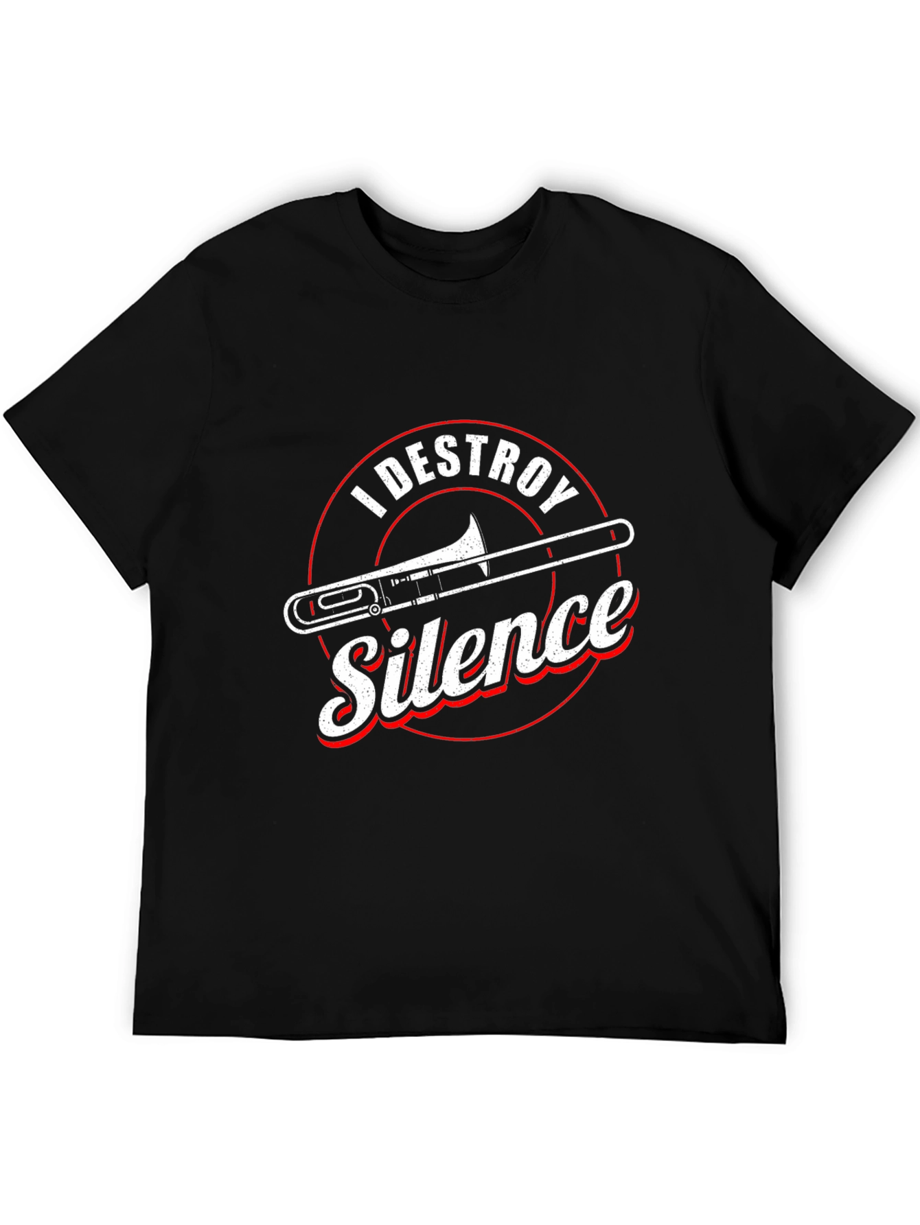 I Destroy Silence Trombone Musician T-Shirt
