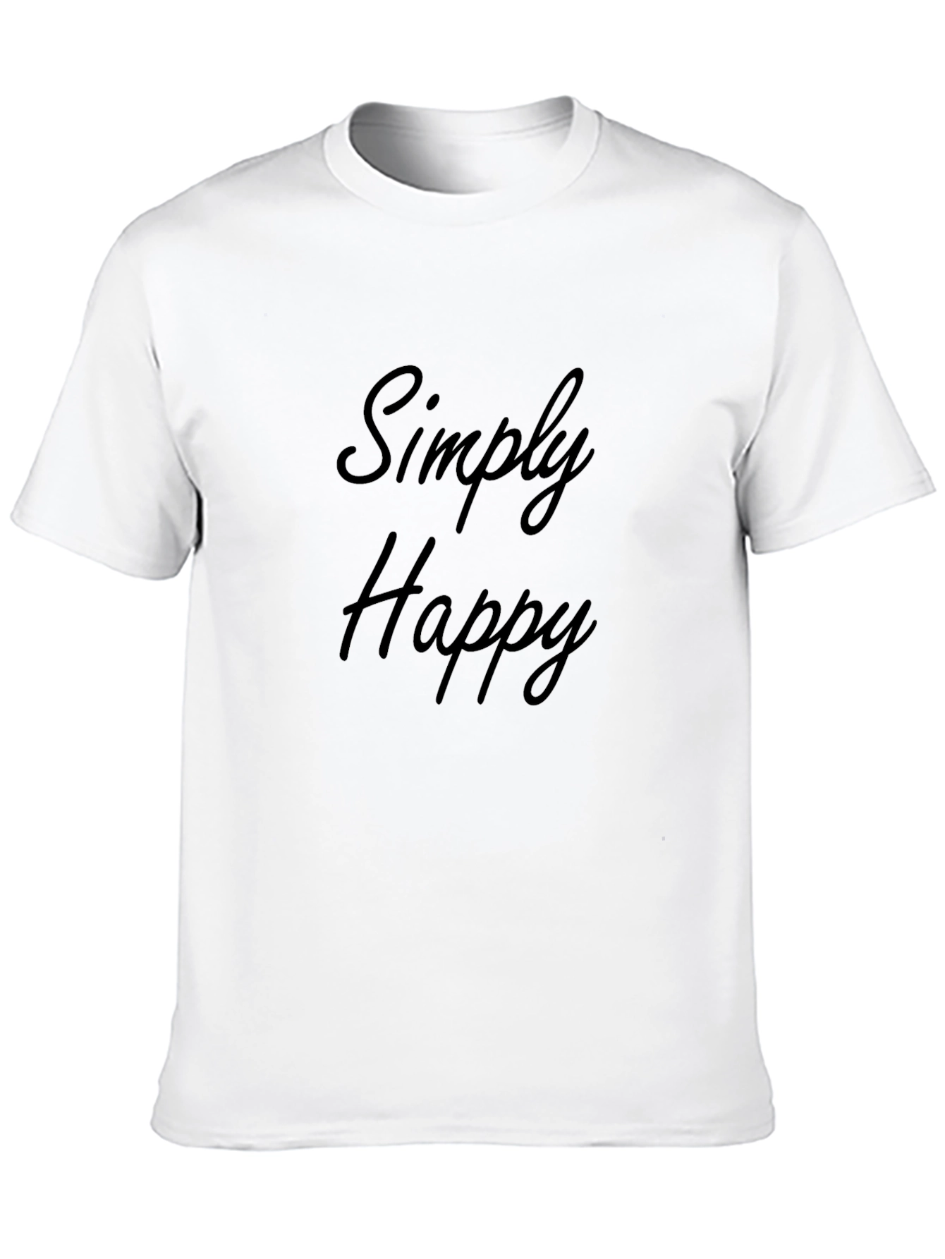 Simply Happy Black Graphic Tee