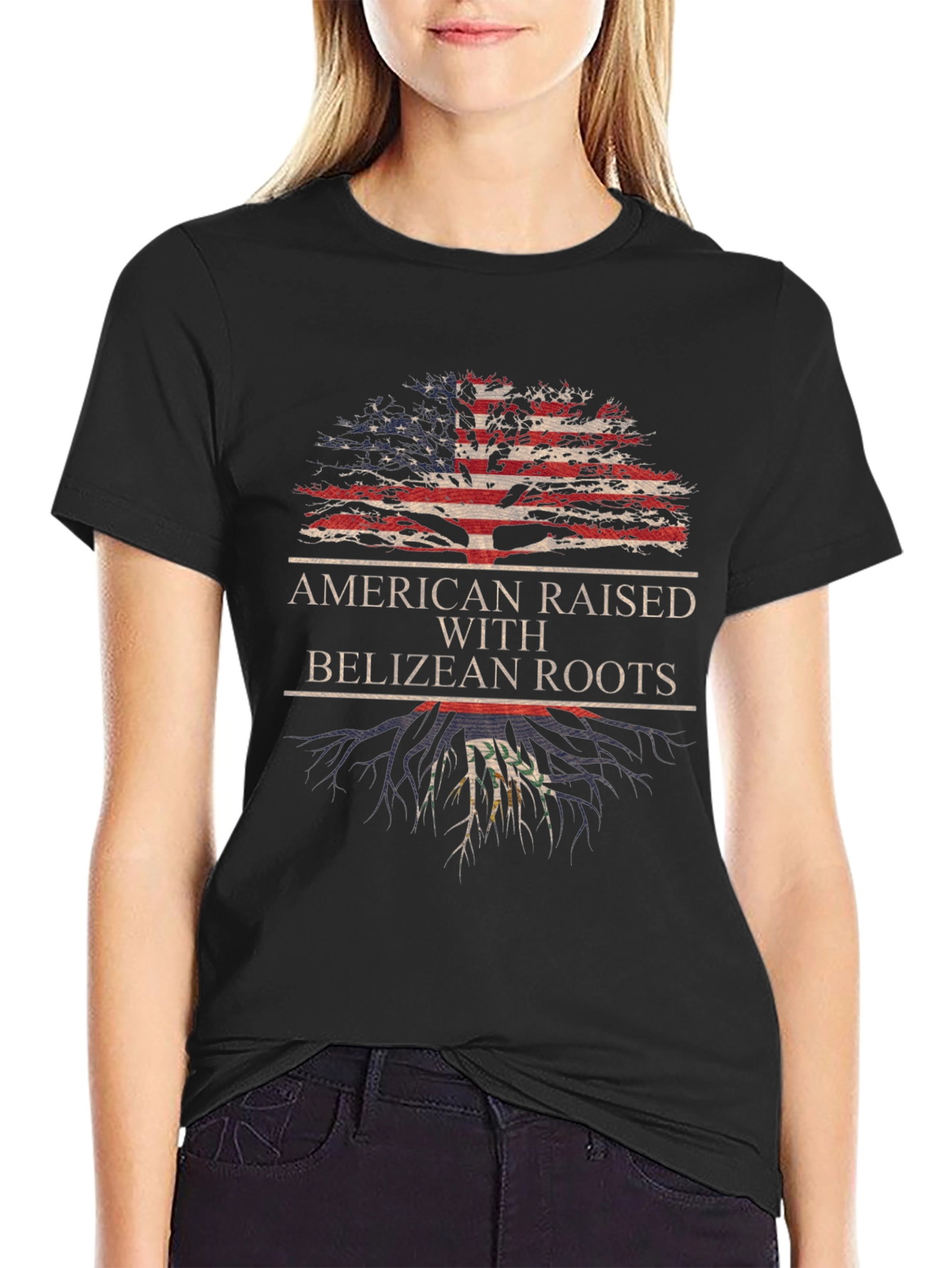 American Raised with Belizean Roots T-Shirt
