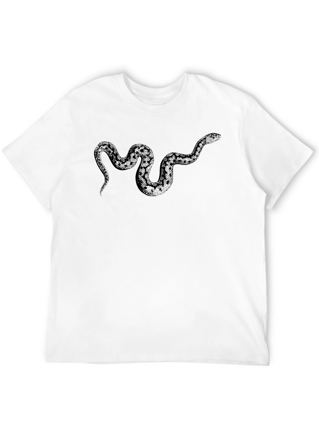 Mens Black Snake Graphic T-Shirt
