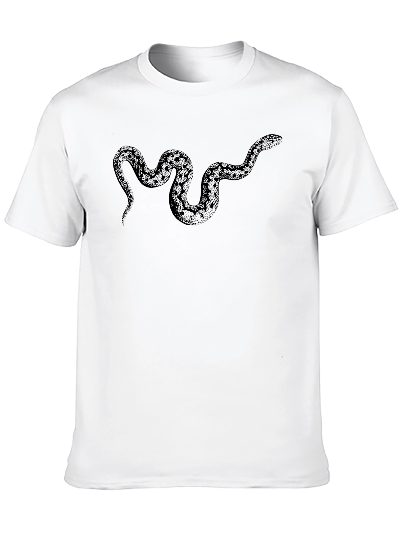 Mens Black Snake Graphic T-Shirt