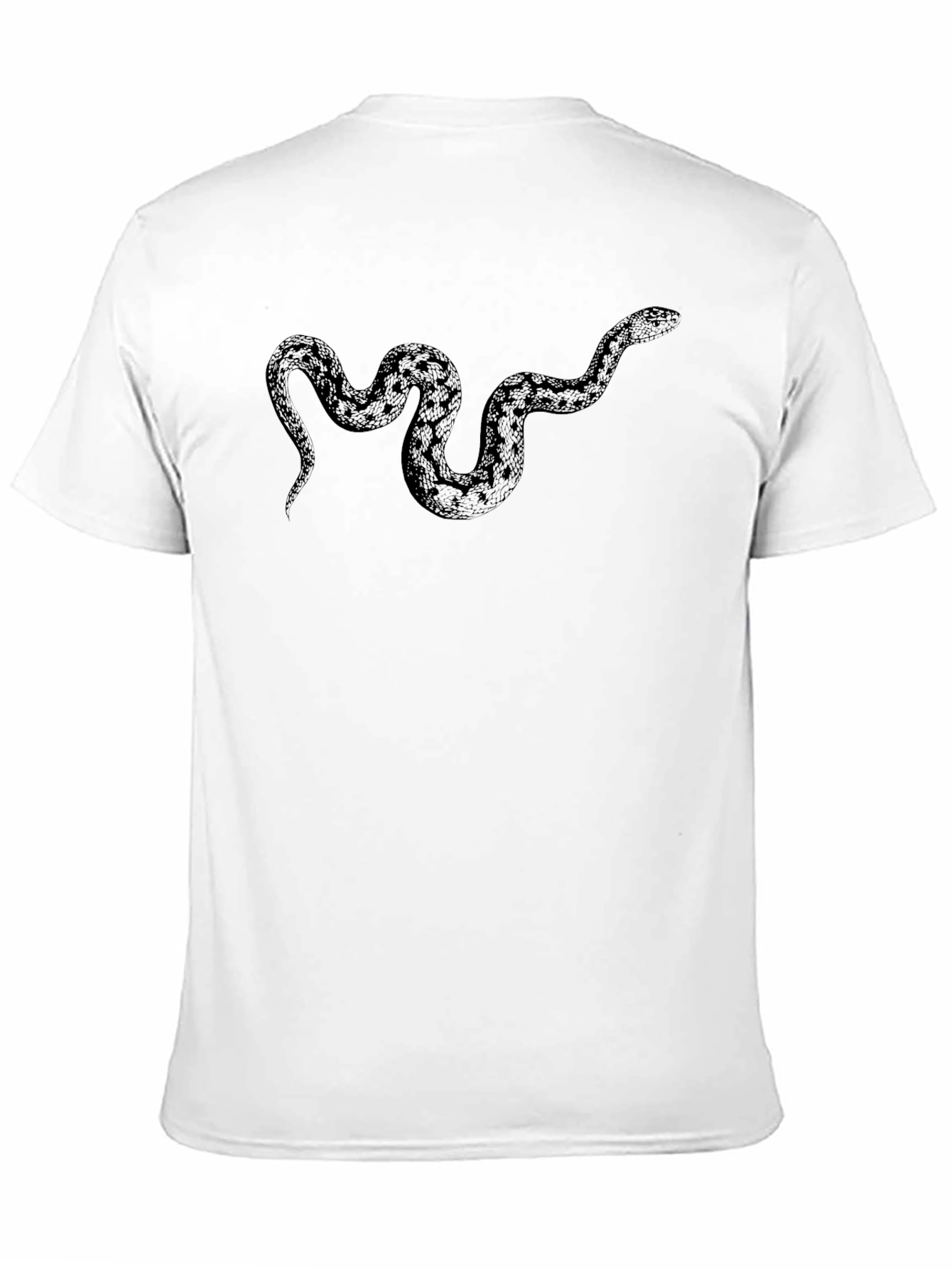 Mens Black Snake Graphic T-Shirt