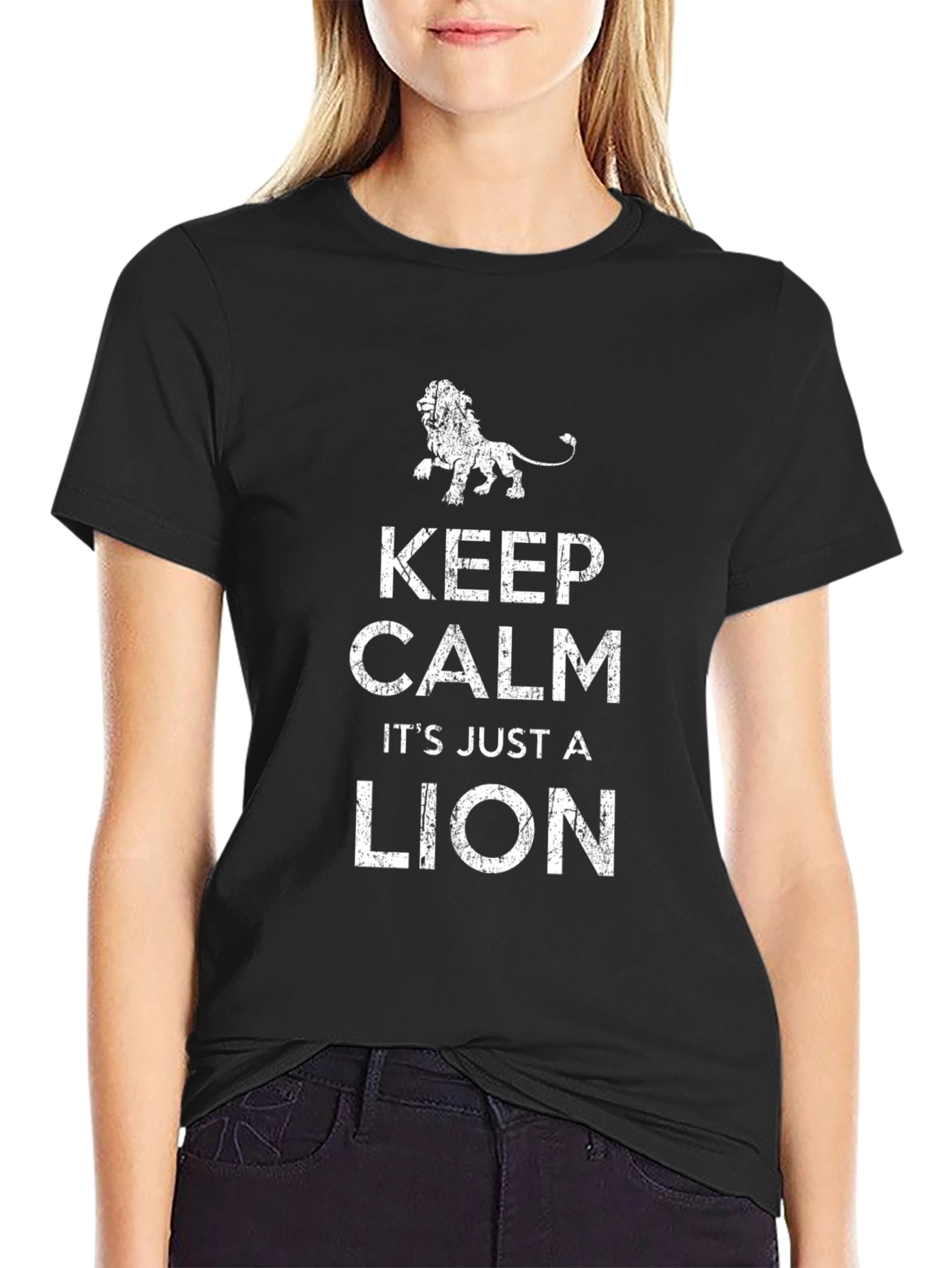 Keep Calm Its Just A Lion Graphic Tee
