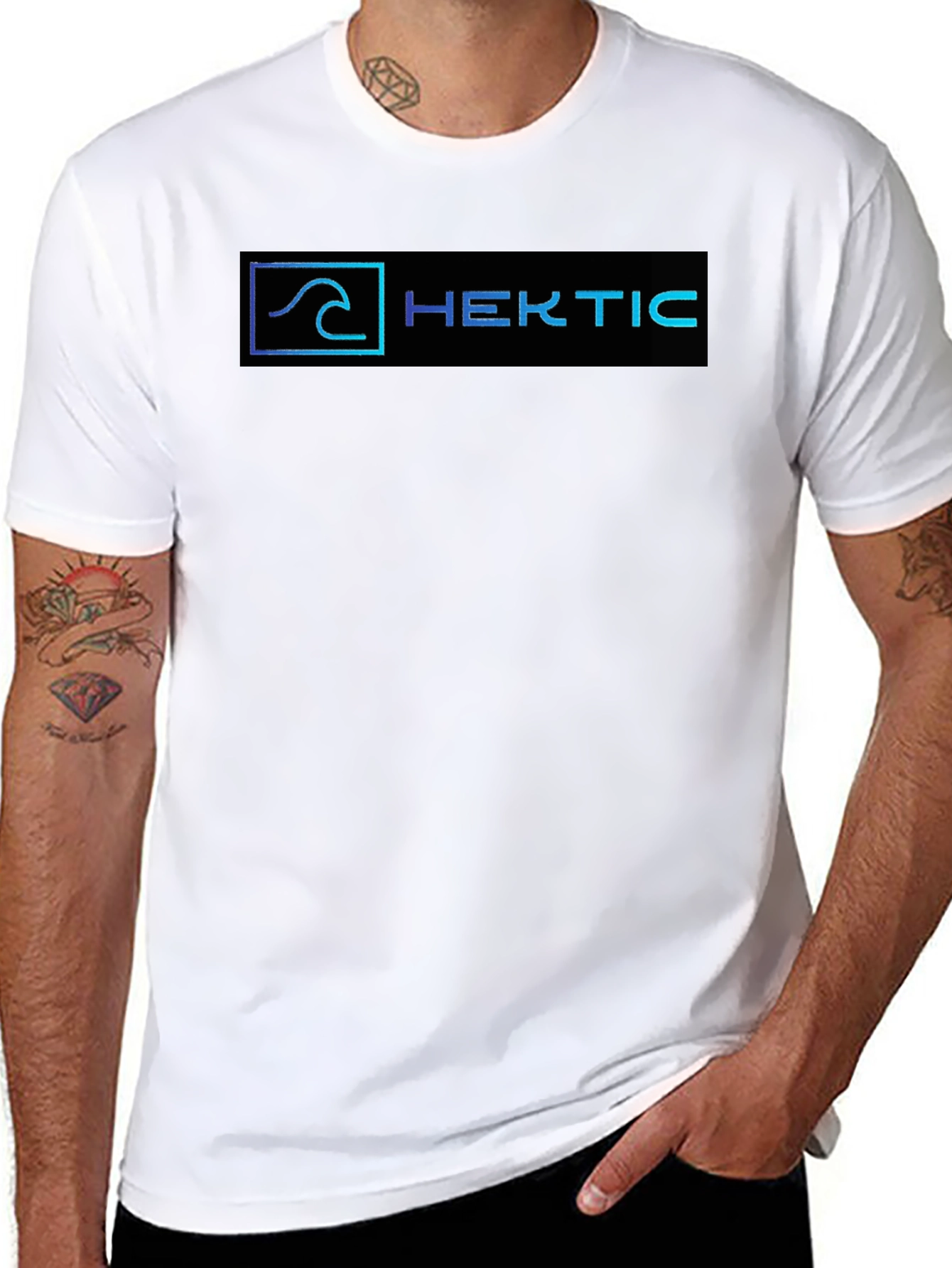 Hektic Wave Logo Black T-Shirt