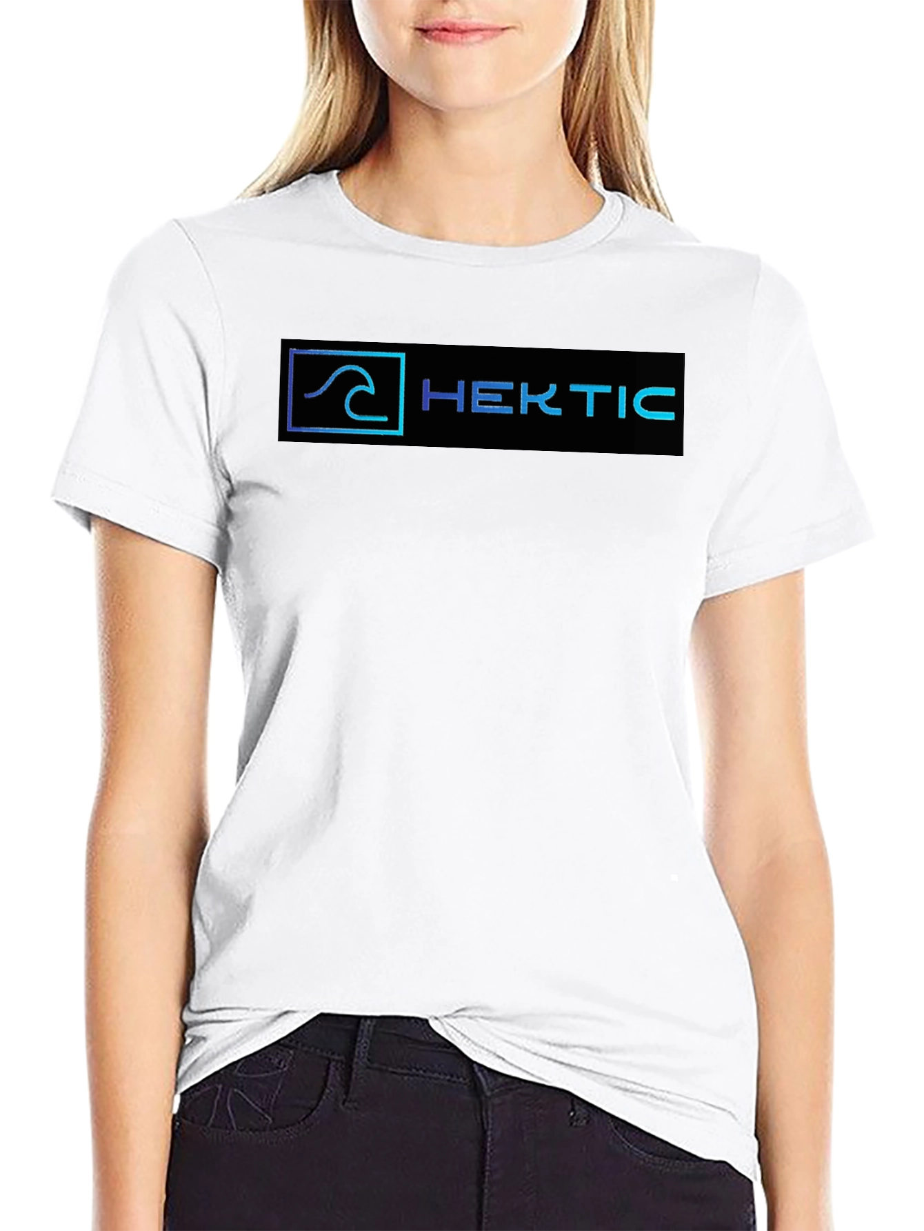 Hektic Wave Logo Black T-Shirt