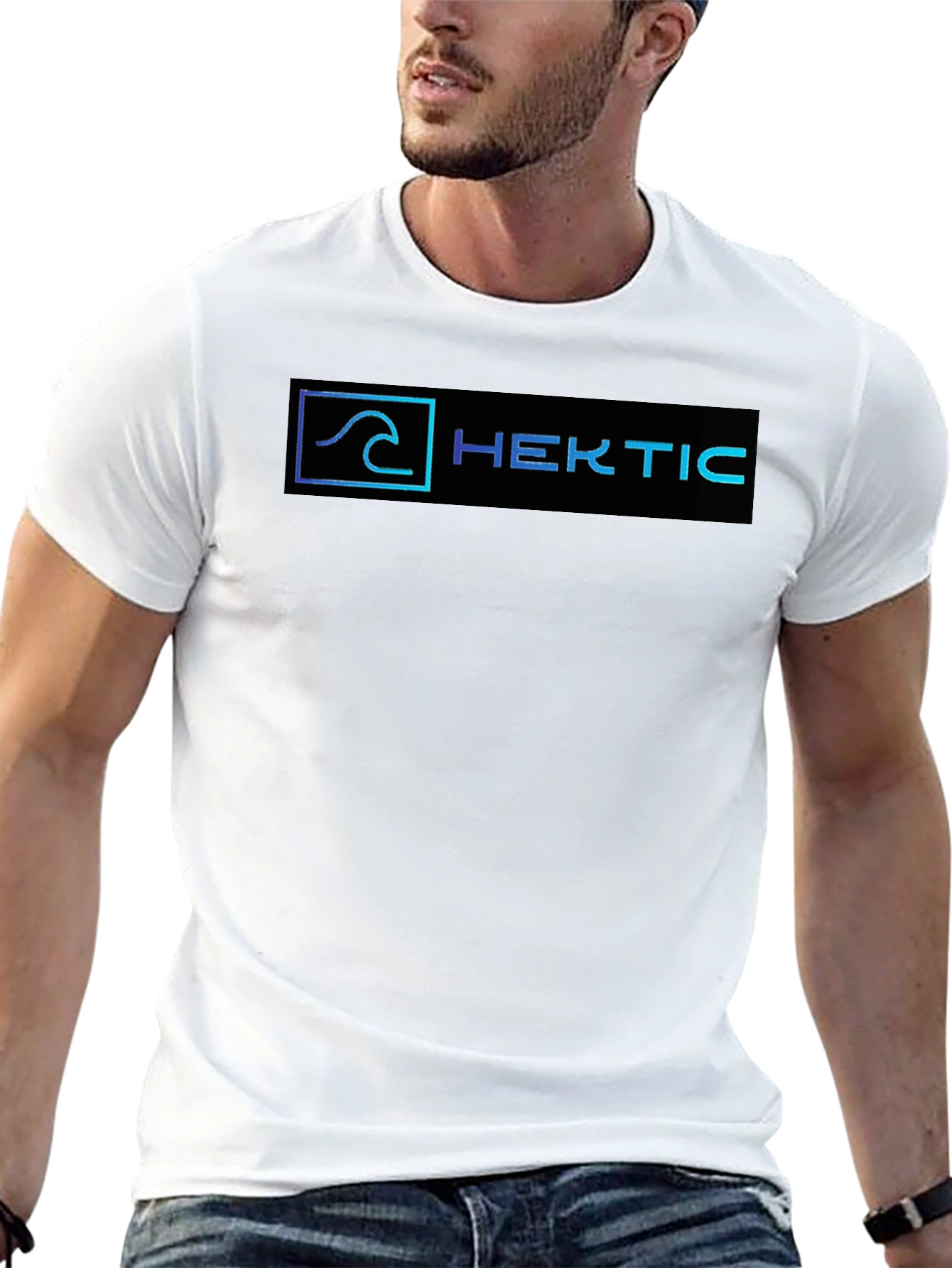 Hektic Wave Logo Black T-Shirt