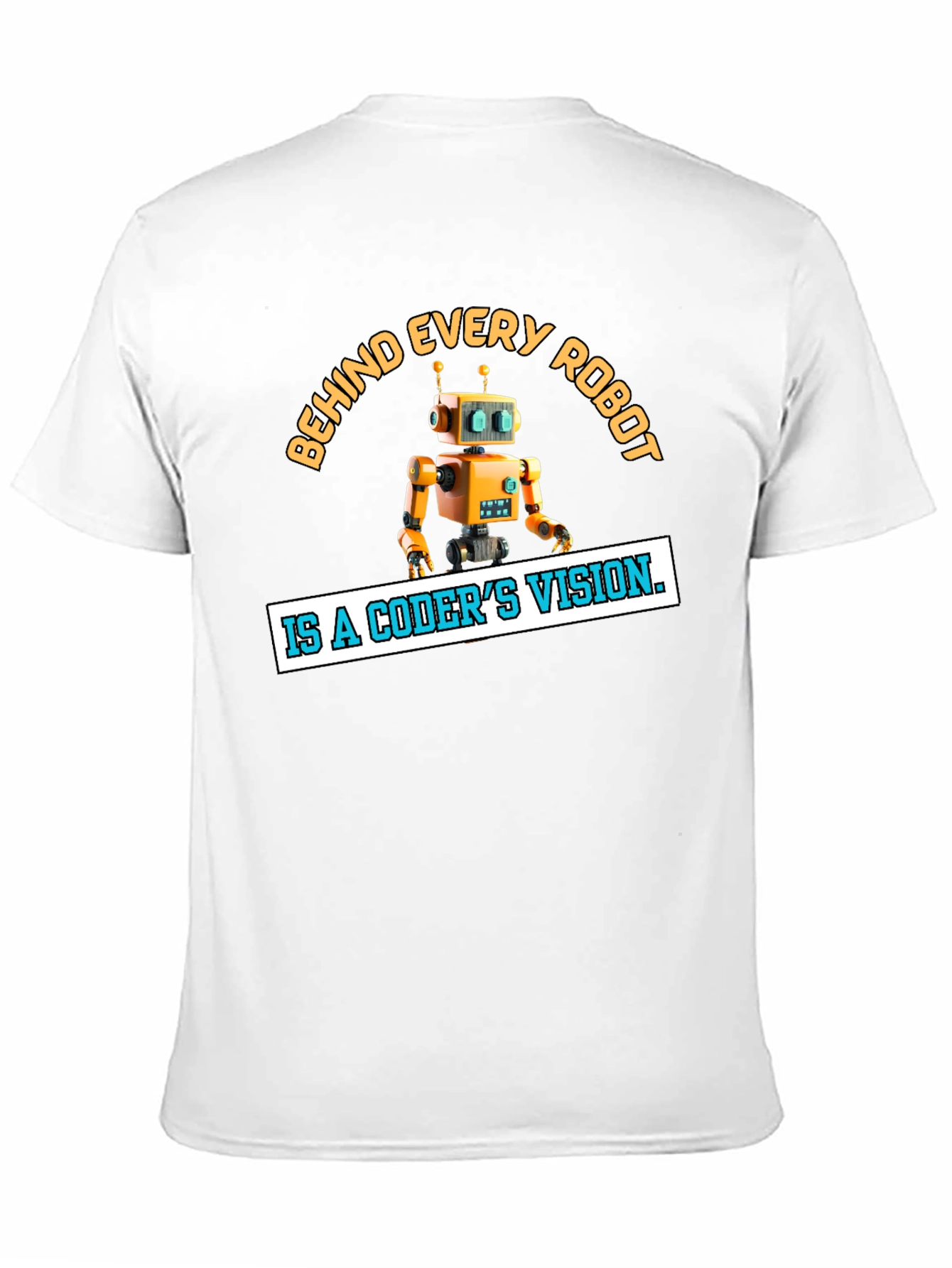 Coders Vision Robot Graphic Tee - Black