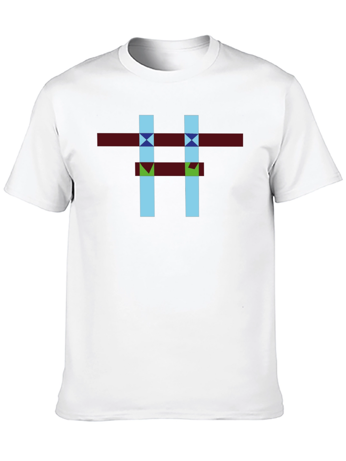 Abstract Geometric Design Black T-Shirt