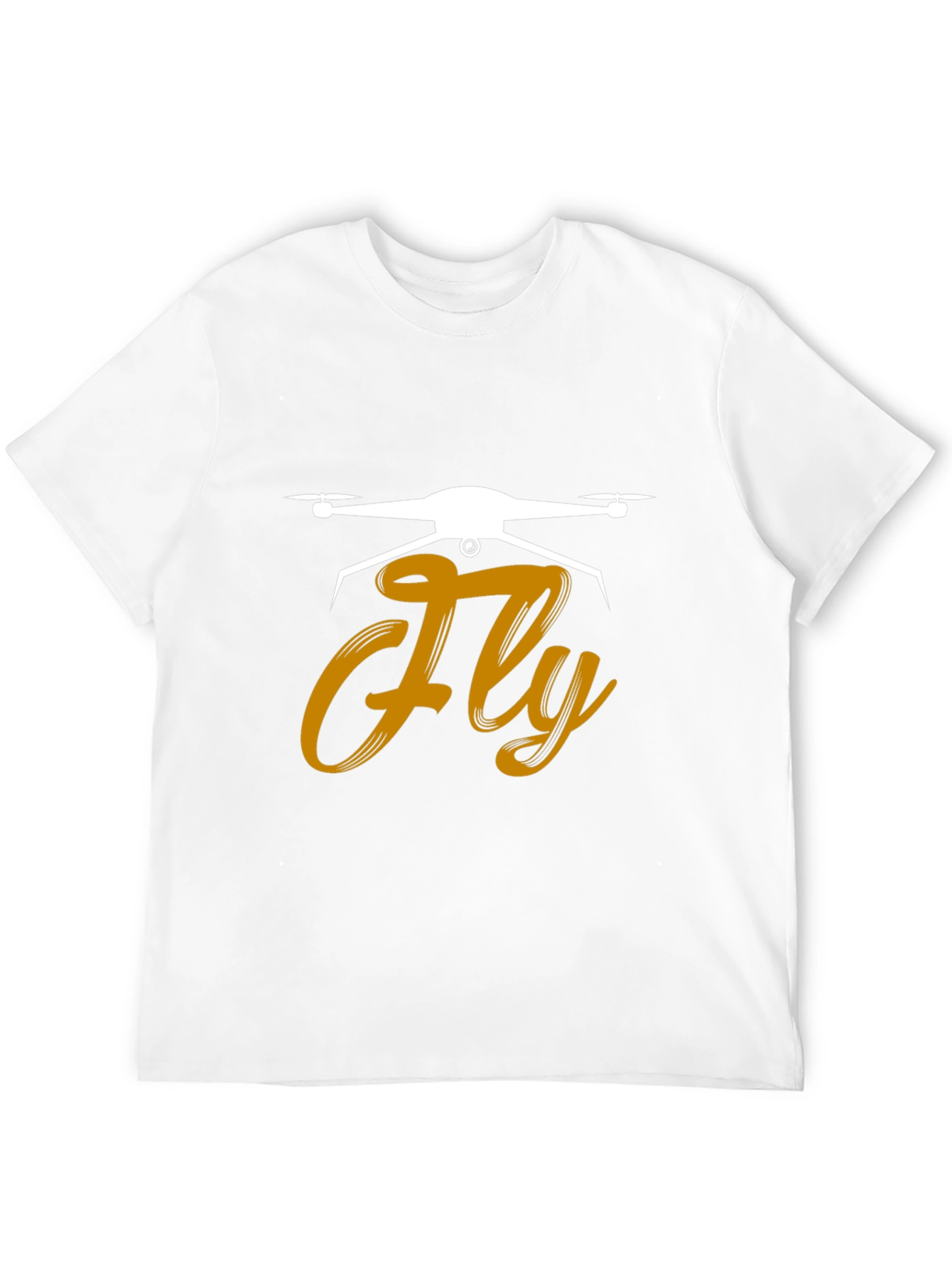 Fly Drone Graphic Tee - Black Cotton T-Shirt