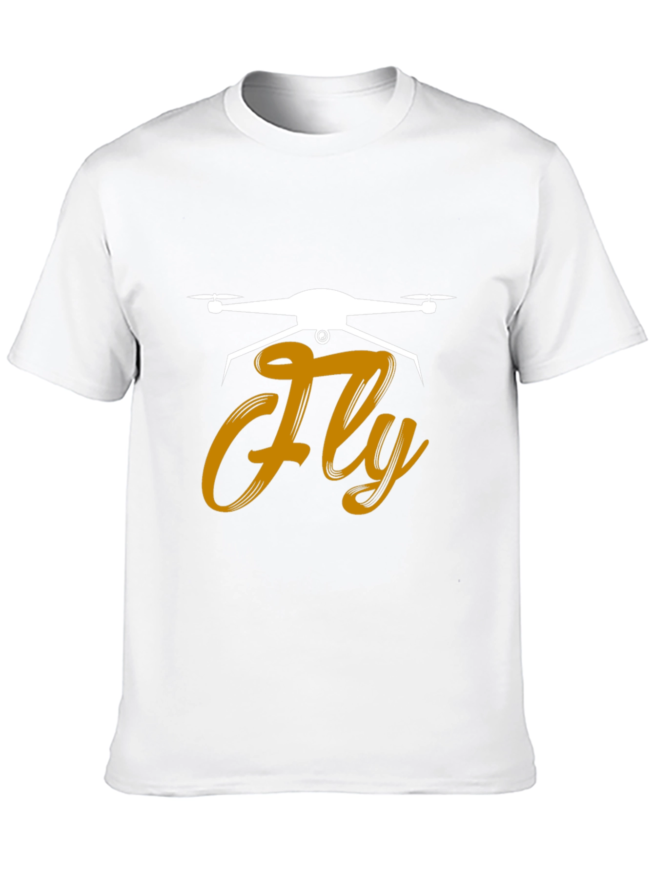 Fly Drone Graphic Tee - Black Cotton T-Shirt