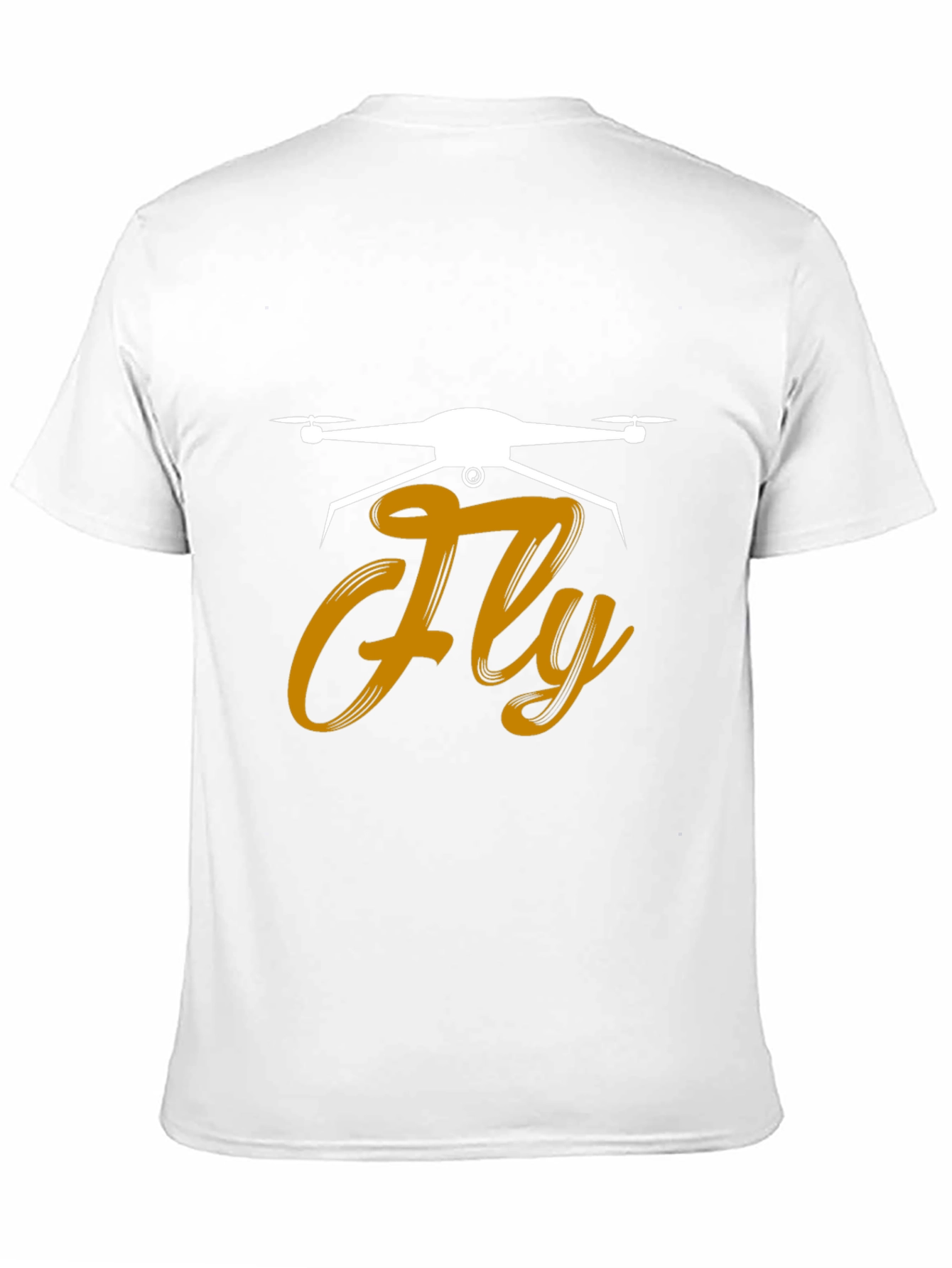 Fly Drone Graphic Tee - Black Cotton T-Shirt