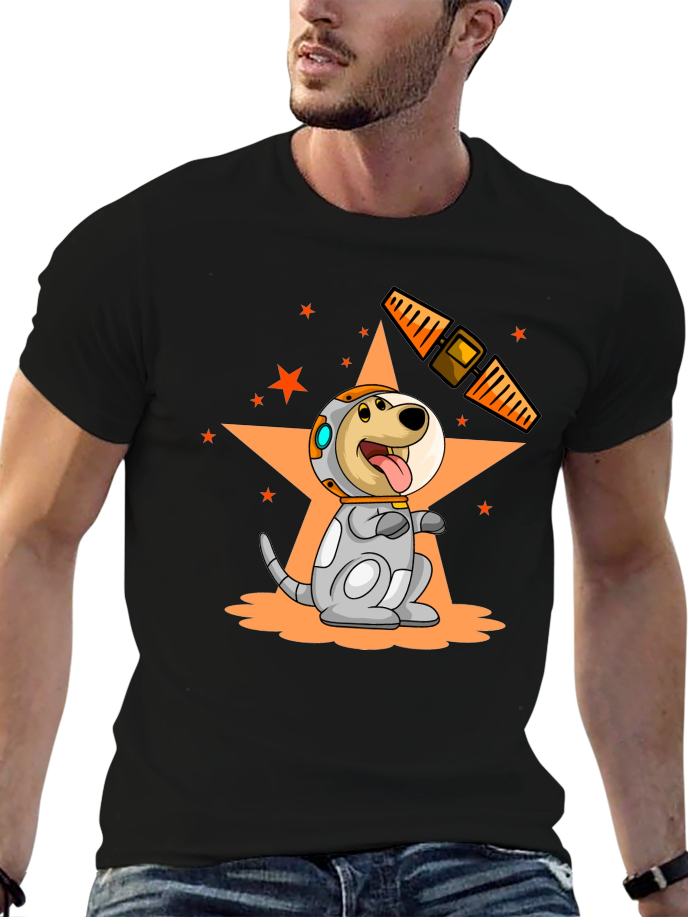 Dog Astronaut T-Shirt - Space Pup in Orbit!