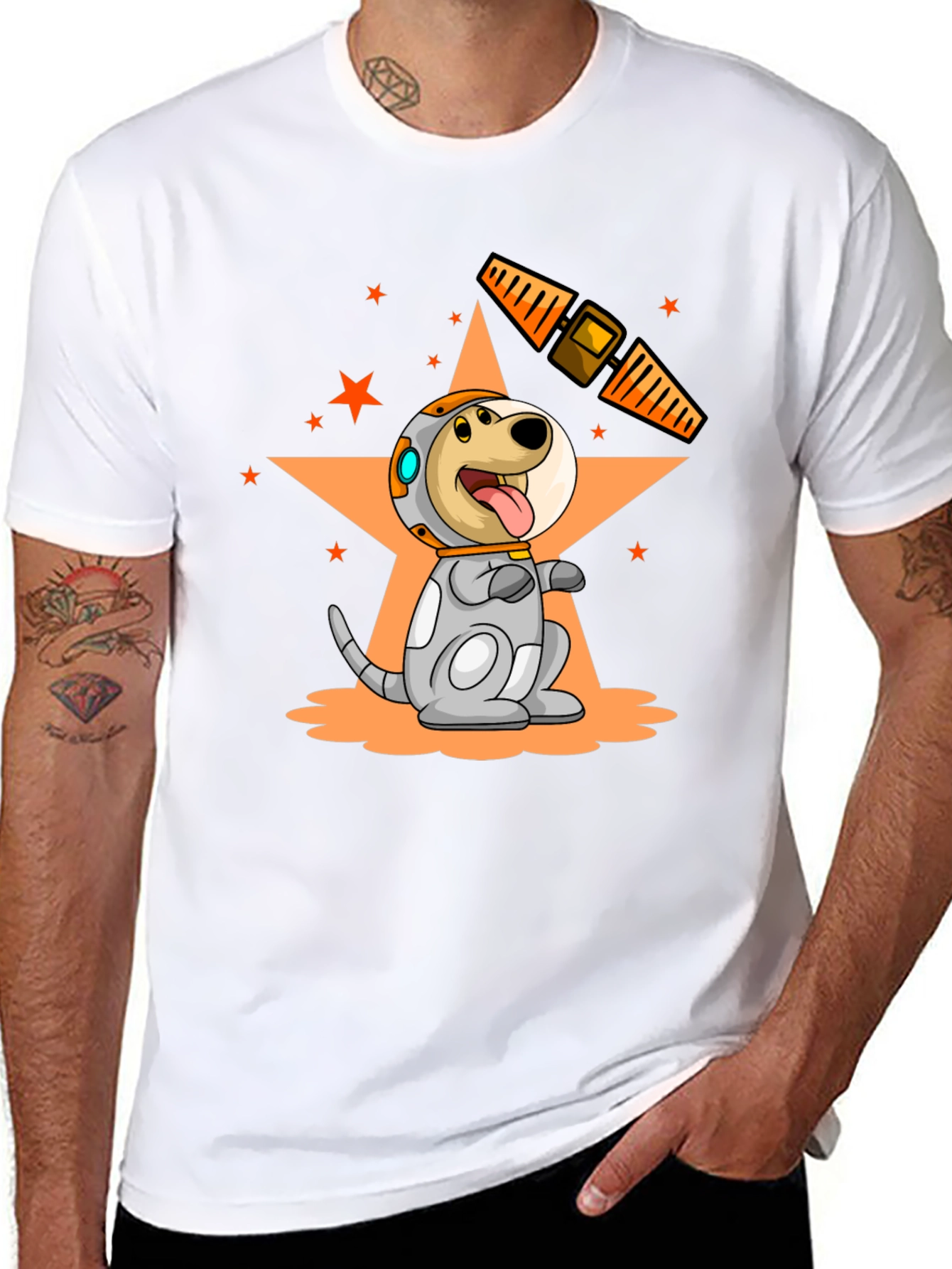 Dog Astronaut T-Shirt - Space Pup in Orbit!