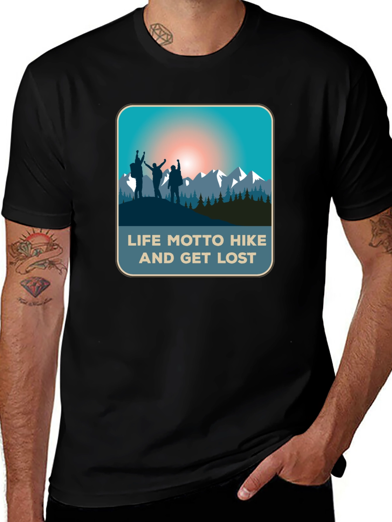 Life Motto Hike & Get Lost T-Shirt