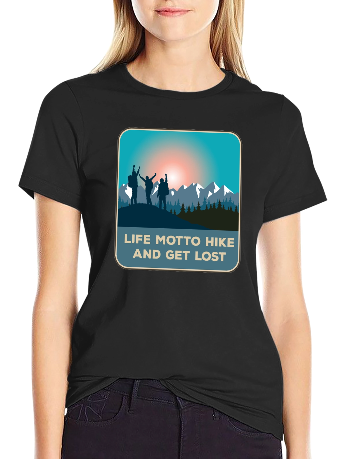 Life Motto Hike & Get Lost T-Shirt