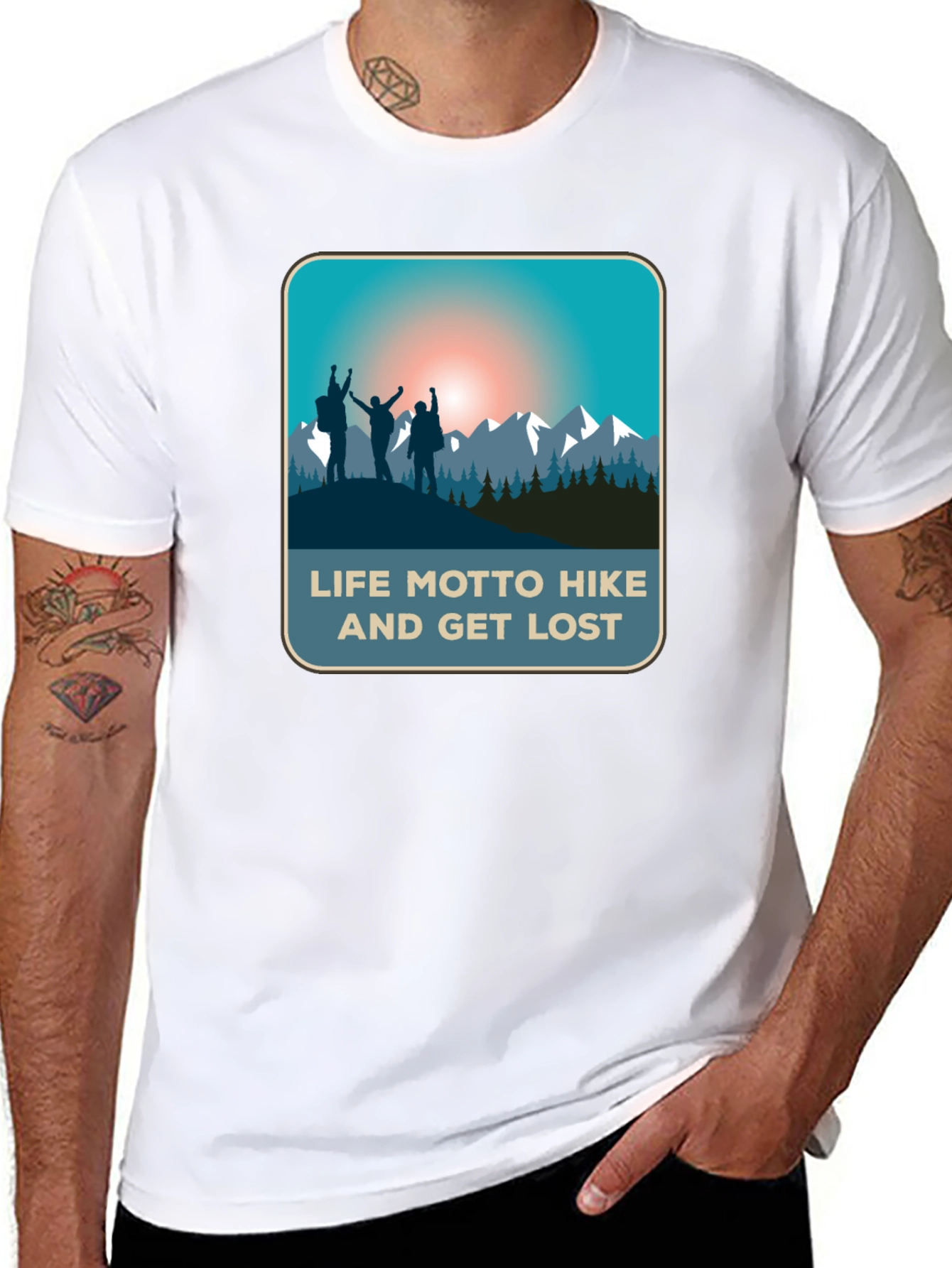 Life Motto Hike & Get Lost T-Shirt