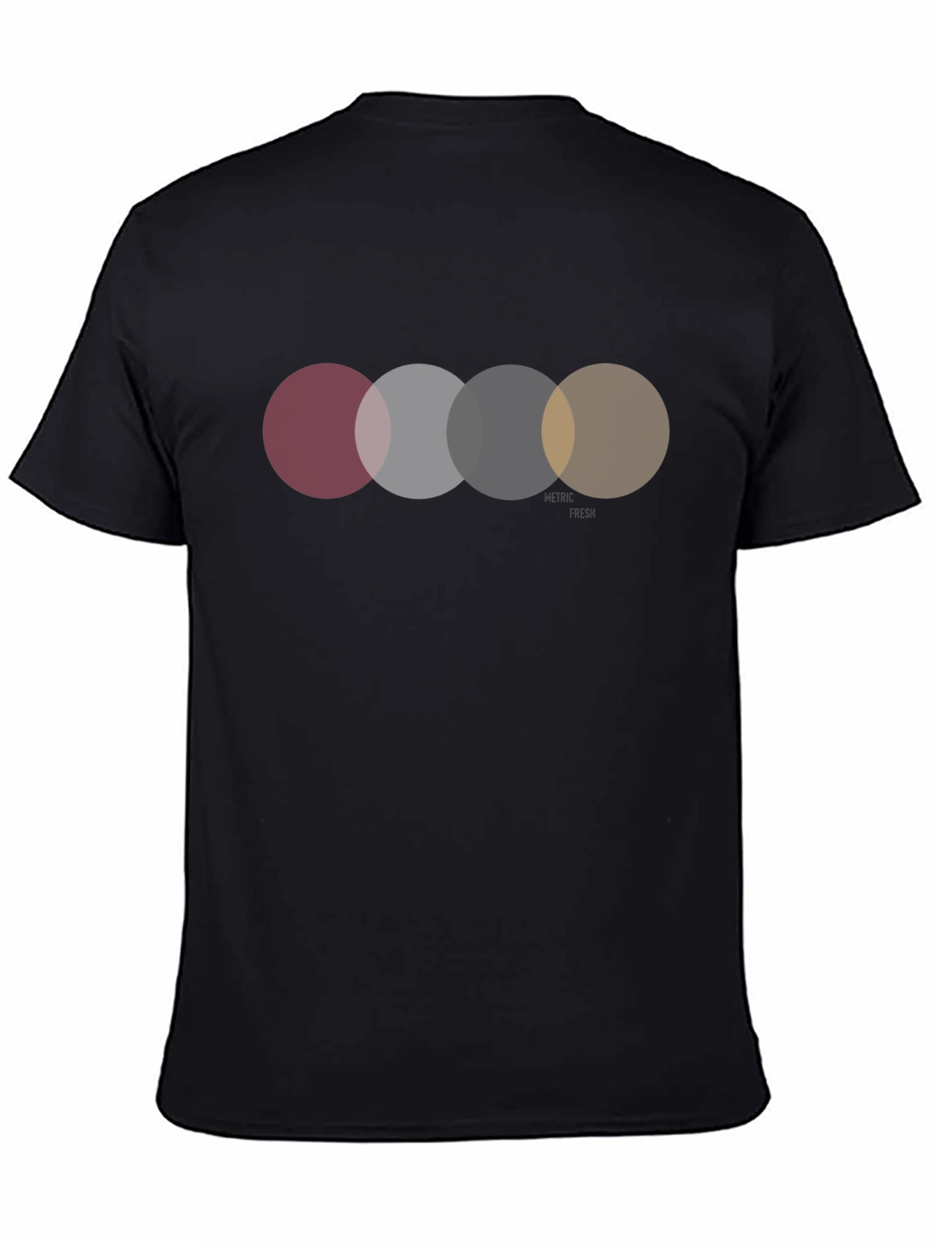 Circle Design Black Graphic Tee Shirt