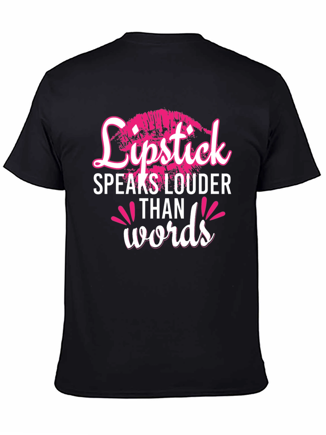 Lipstick Speaks Louder Than Words Graphic Tee